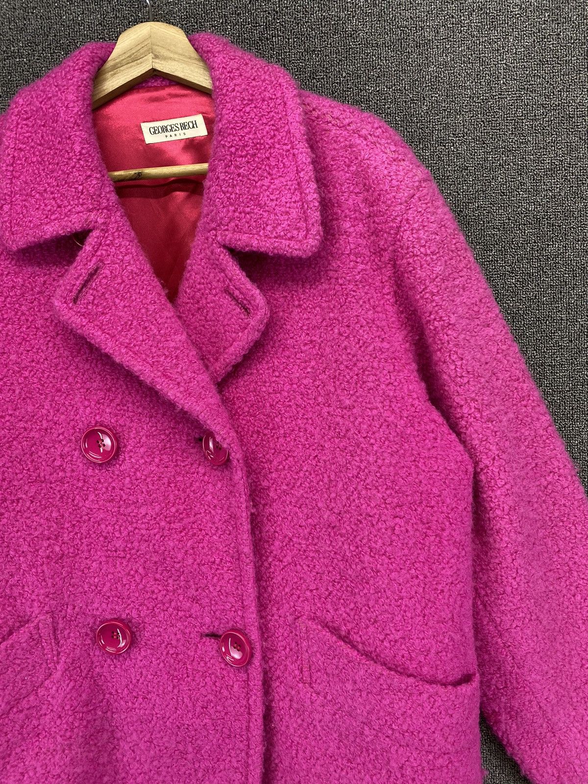 George Vintage George Rech Paris Wool Coat Jacket Size L / US 10 / IT 46 - 7 Thumbnail