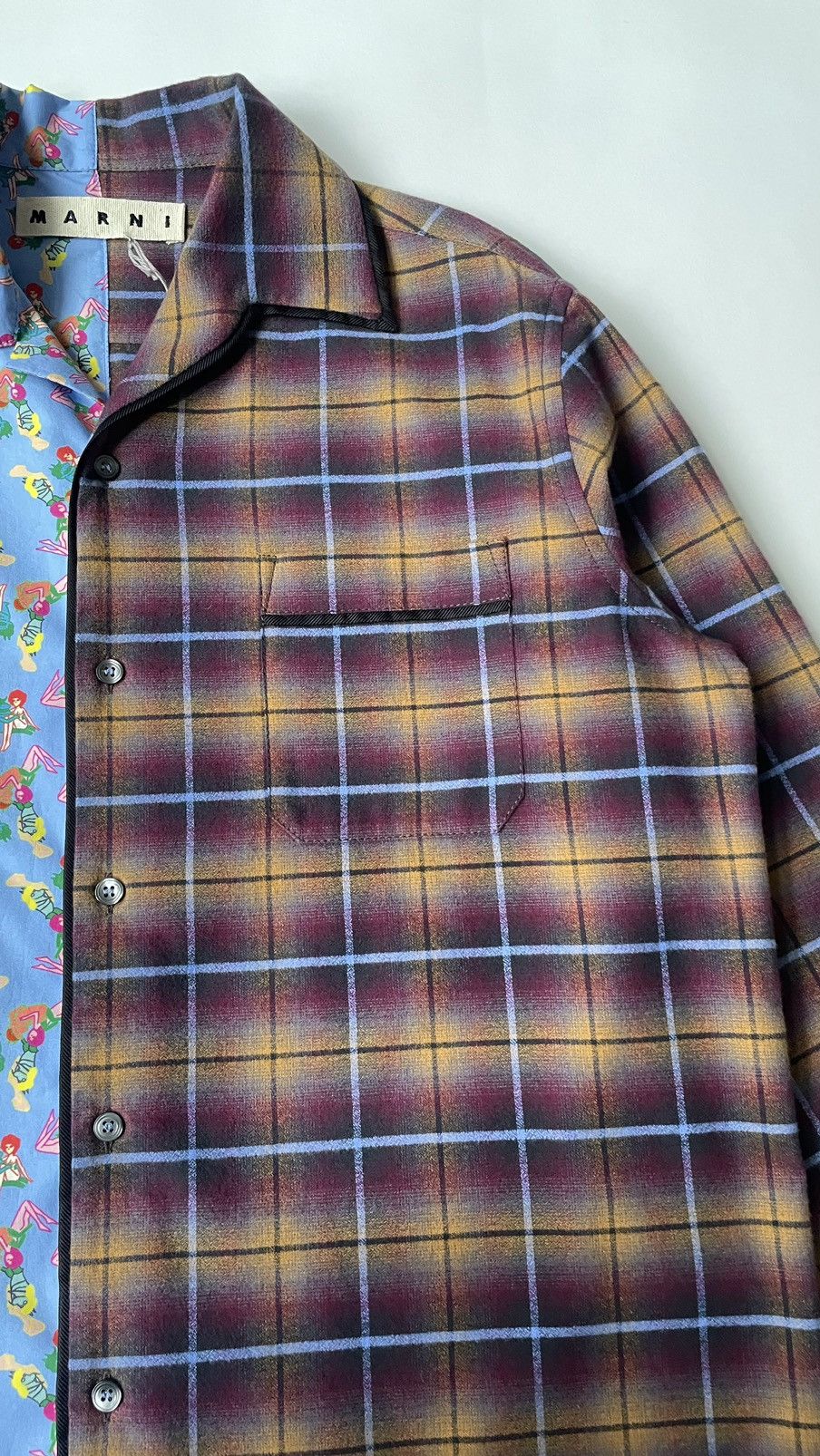 Marni A/W 22 Split Print Camp Collar Shirt Size US M / EU 48-50 / 2 - 6 Thumbnail