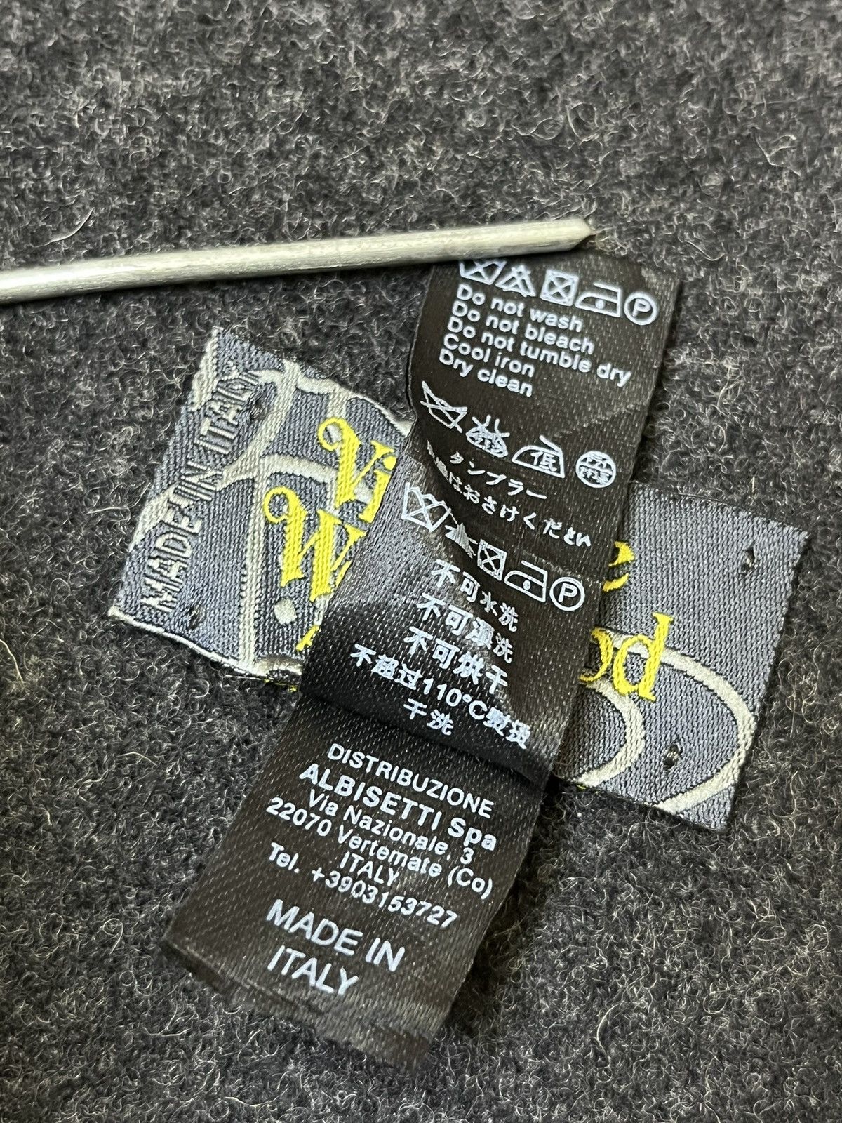 Vivienne Westwood NICE🔥AUTHENTIC VIVIENNE WESTWOOD BLACK WOOL MUFLER/SCARF Size ONE SIZE - 8 Thumbnail