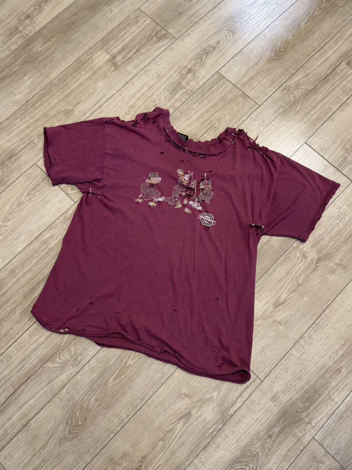 Vintage Thrashed Blunt Skater Tee Size US XL / EU 56 / 4 - 1 Thumbnail