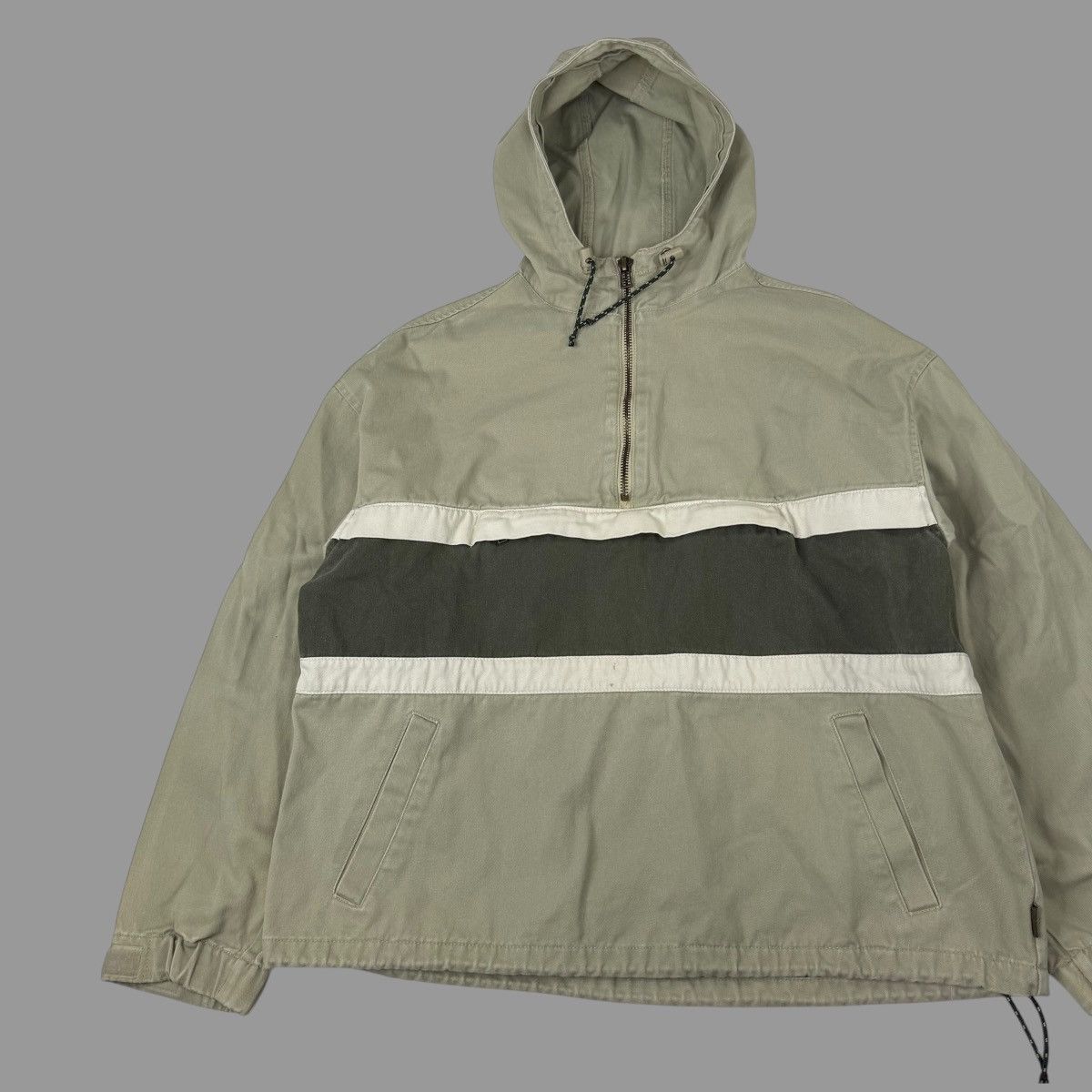 Vintage Vintage Y2K hooded quarter zip jacket Size US L / EU 52-54 / 3 - 2 Thumbnail