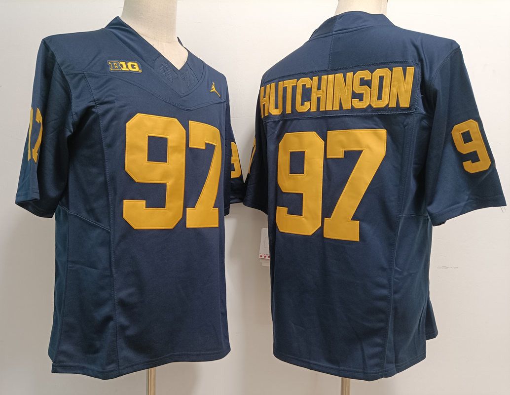 Men's 97 Hutchinson Michigan Wolverines College Jersey