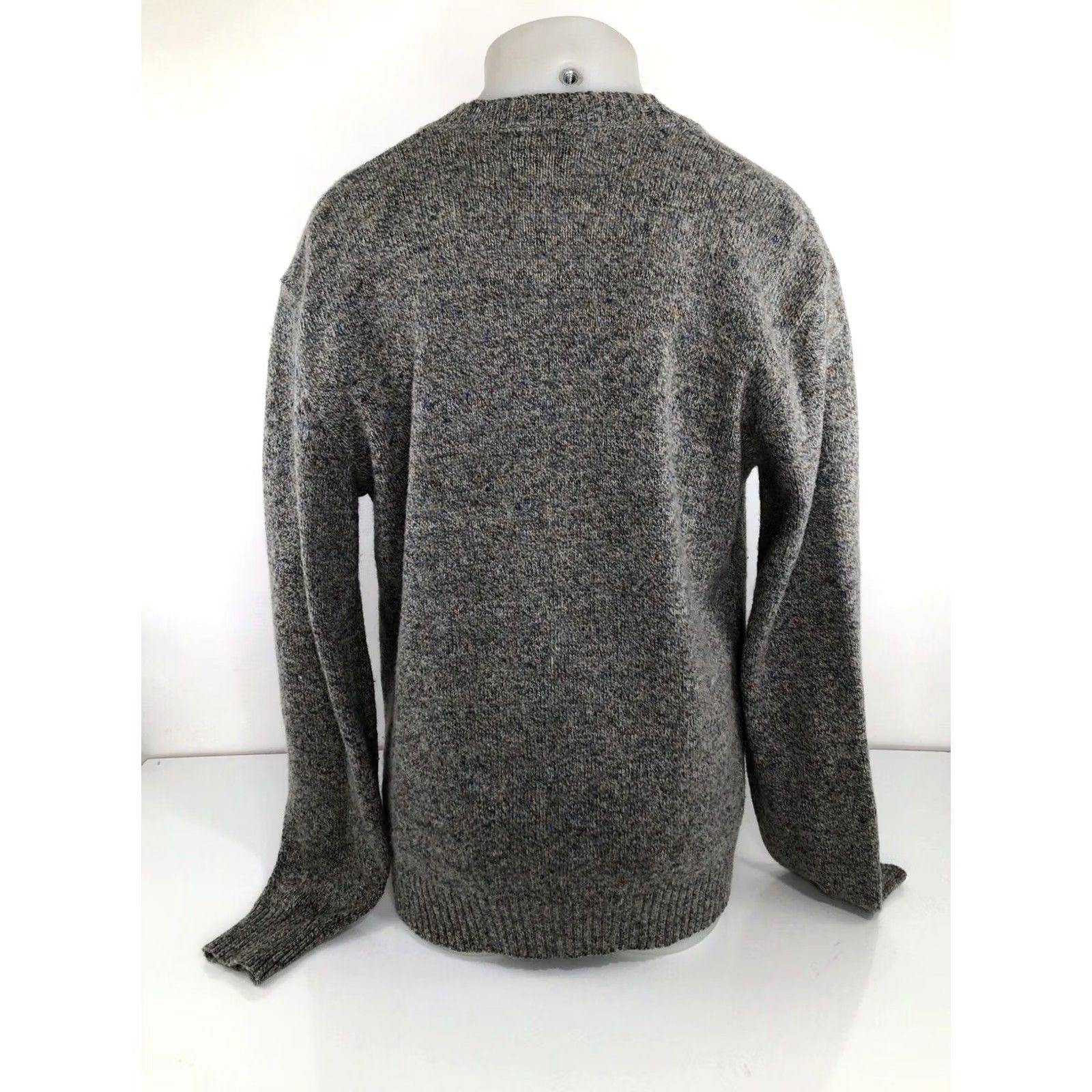 Vintage Robert Bruce / UNION MADE Vtg. XL TALL Wool Blend Cardigan Knit Sweater - EXC. - Gray / Blue / Red / Gold Mens Cardigan Breezeway C4 Size US XL / EU 56 / 4 - 4 Thumbnail