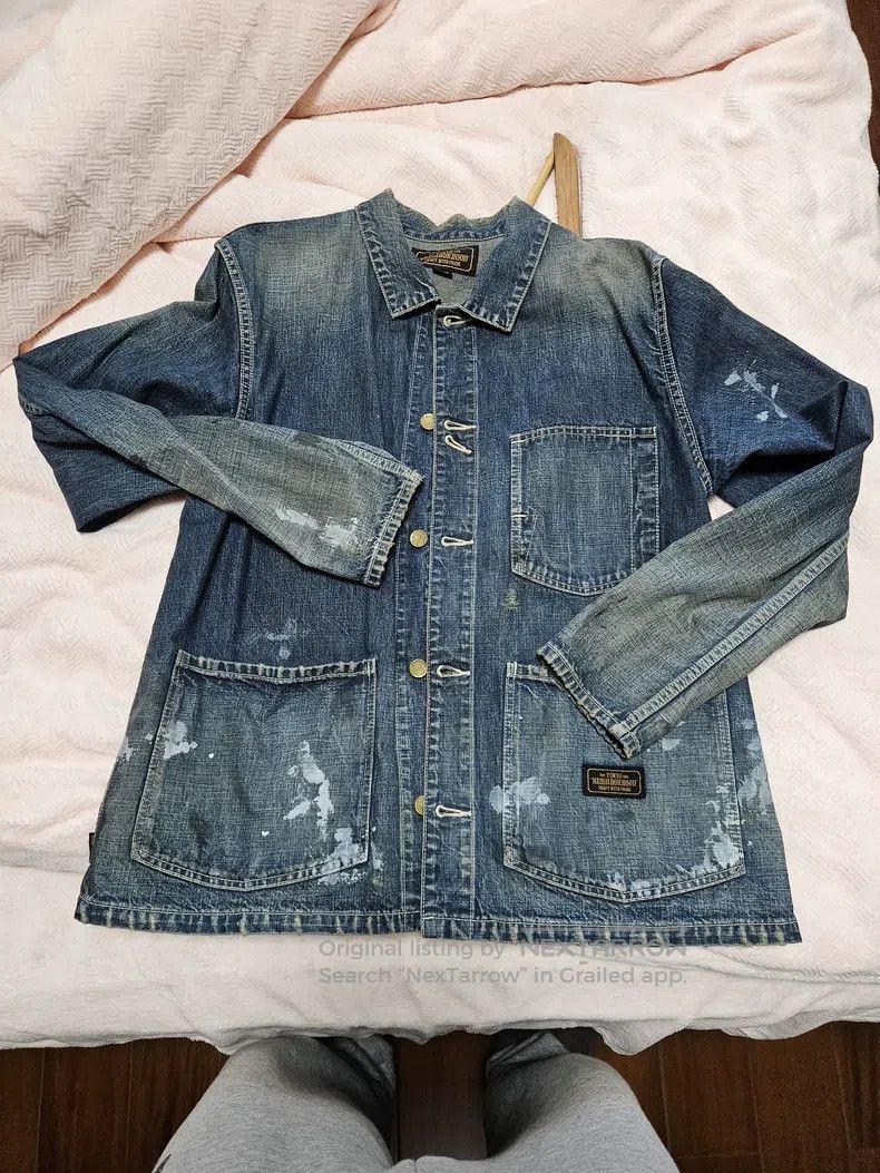 Neighborhood Neighborhood Distressed Splatter Denim Shirt Size US L / EU 52-54 / 3 - 1 Thumbnail