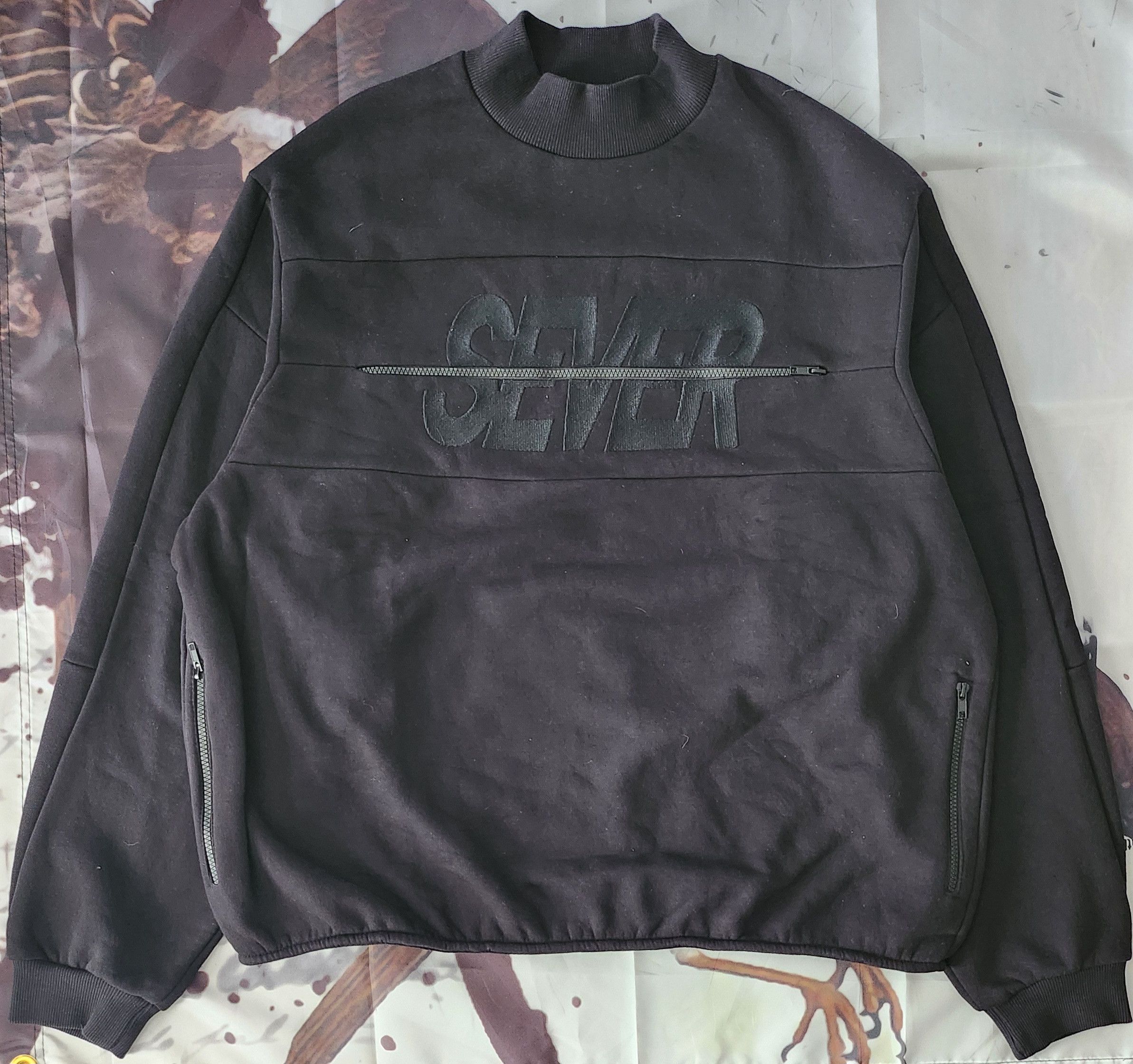 Sever Sever Mock Neck Embroidered Sweatshirt Size US M / EU 48-50 / 2 - 1 Thumbnail
