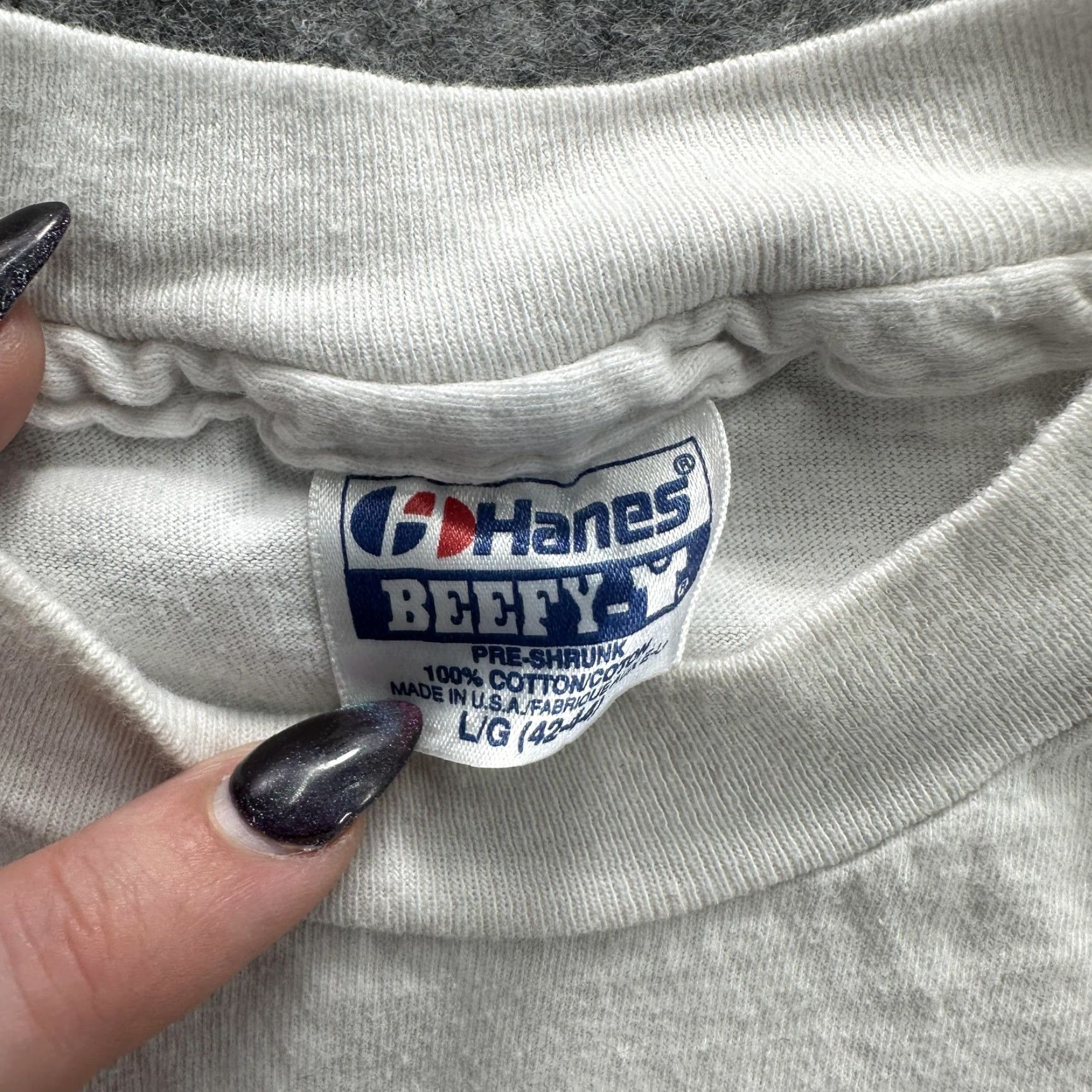 Hanes VINTAGE Hanes Annual Bloom in Savoy Graphic T-Shirt Mens Large White 90s Flower Event Tee Size US L / EU 52-54 / 3 - 7 Thumbnail