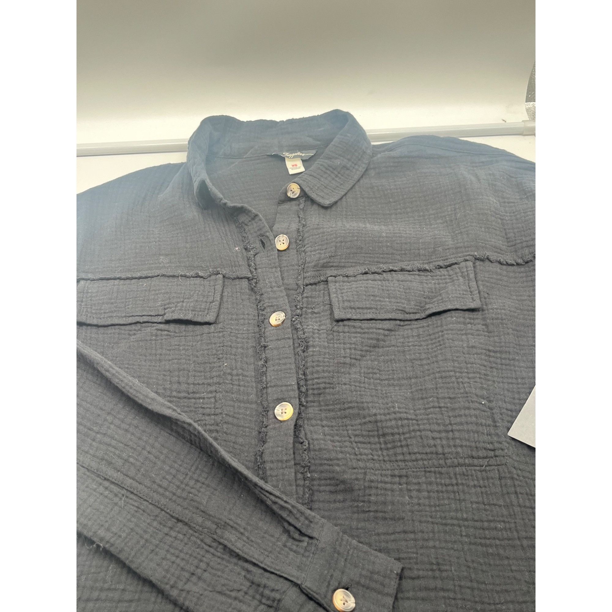 UNIONBAY Supplies by UNIONBAY Crinkle Gauze Button Front Shirt Jacket Size XS / US 0-2 / IT 36-38 - 12 Thumbnail
