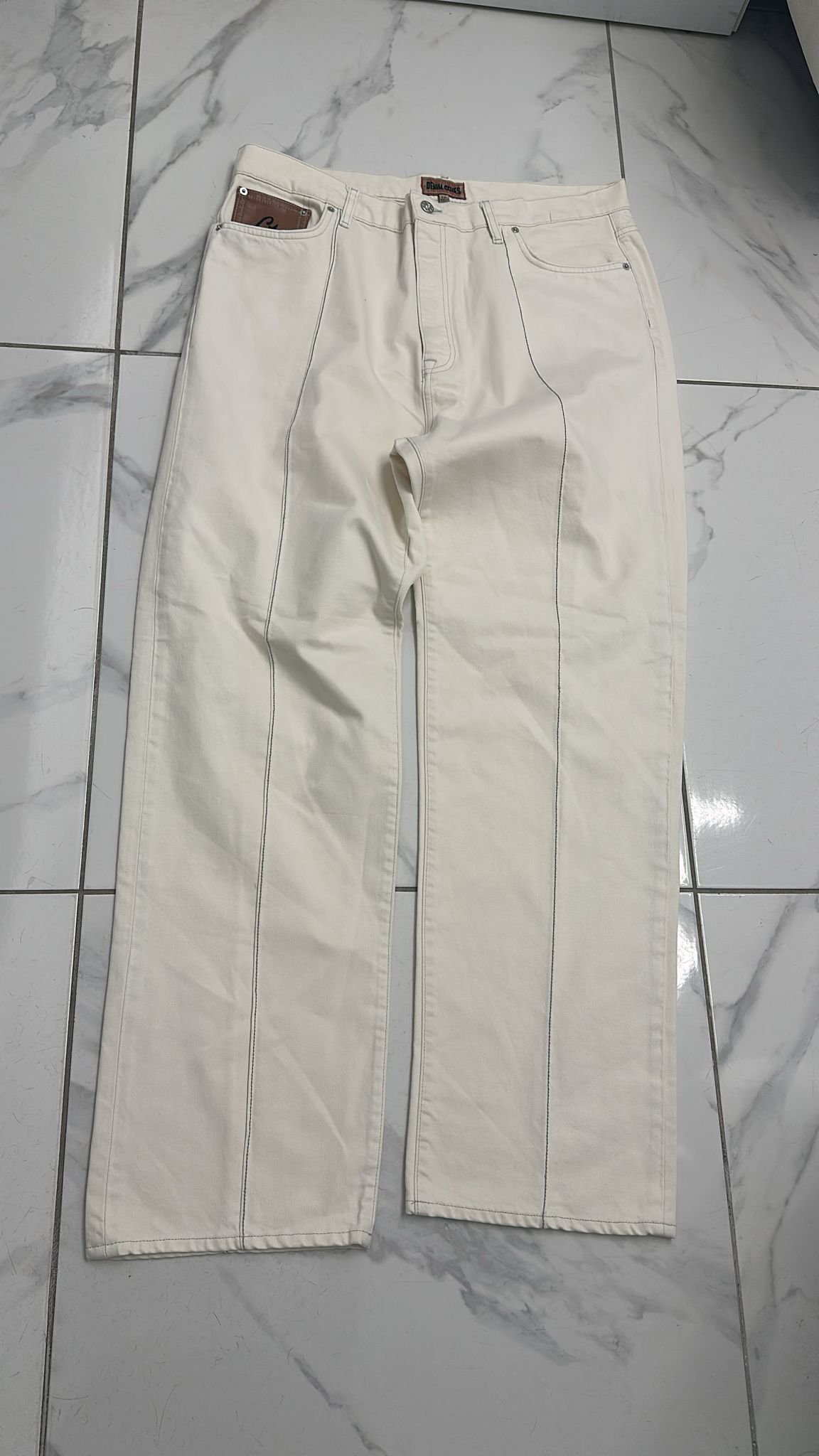 Corteiz × Vintage Corteiz C-Star Natural Denim Jean XXLarge Size US 38 / EU 54 - 3 Thumbnail