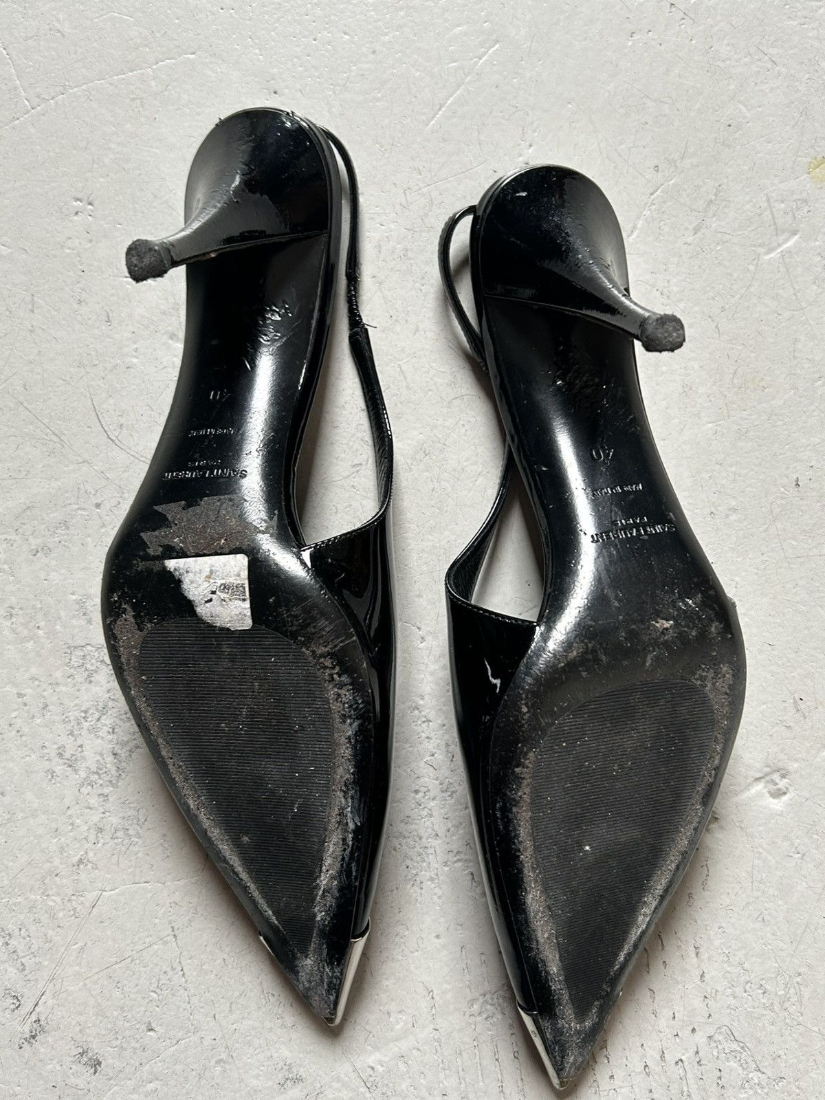 Yves Saint Laurent Black Silver YSL Hills Size US 10 / IT 40 - 6 Thumbnail
