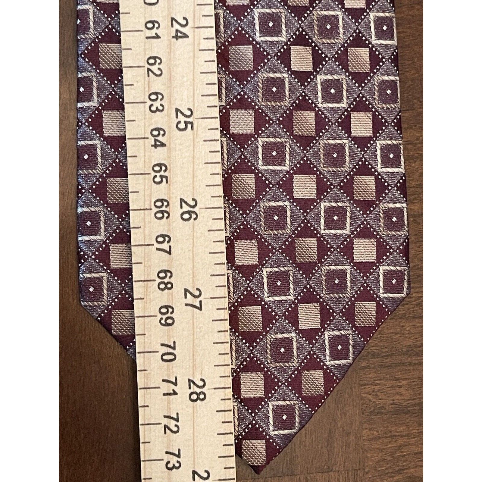 Joseph & Feiss Joseph & Feiss International Burgundy Hand Made Silk China Size ONE SIZE - 5 Thumbnail