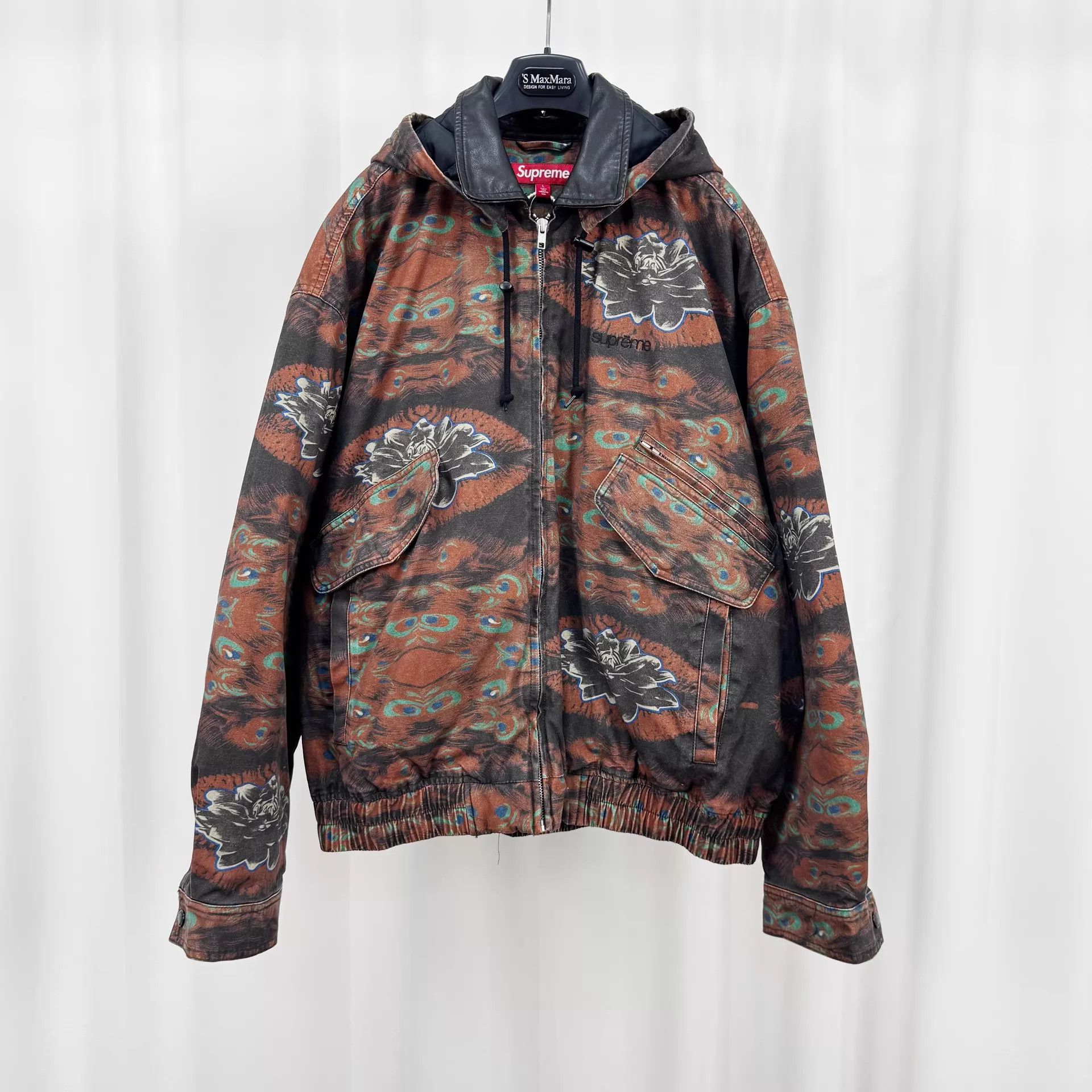 Supreme Supreme Peacock Leather Collar Embroidered Logo Work Jacket Size US L / EU 52-54 / 3 - 1 Thumbnail
