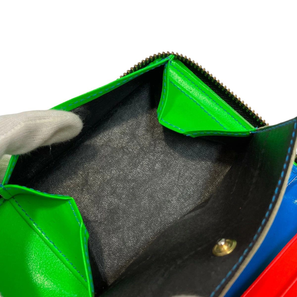 Wallet Round Zip Long Wallet Plain Blue