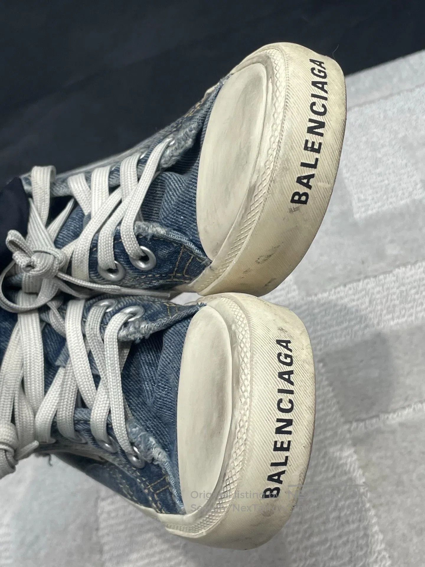 Balenciaga Balenciaga Denim Distressed Casual Mules. Size US 6 / IT 36 - 4 Thumbnail