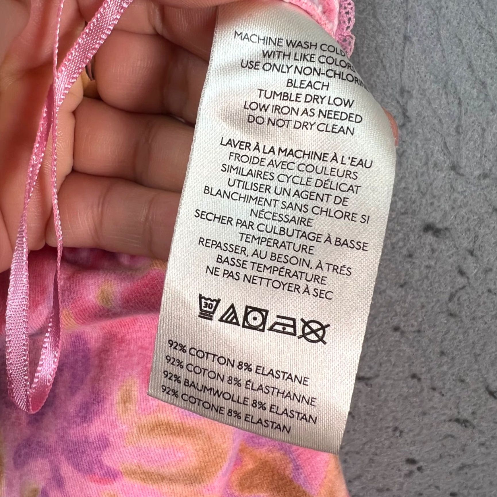 Aeropostale Aeropostale Shorts Biker Pink Floral Cotton Elastane Elastic Waist XS Womens Summer Inseam 6in High Rise Size 26" / US 2 / IT 38 - 4 Thumbnail