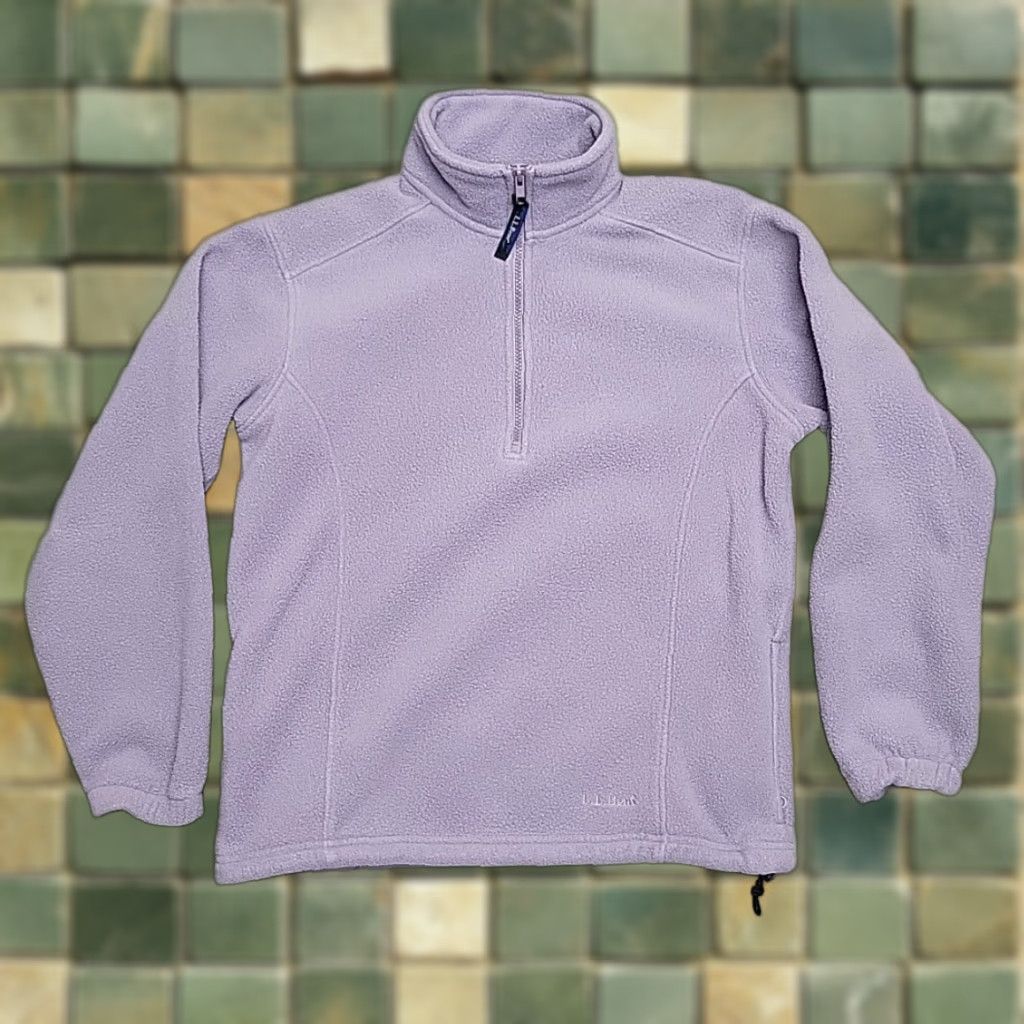 Vintage VINTAGE L.L.Bean Jacket Womens Small Purple 1/4 Zip Fleece Pullover Outdoors Made in USA Size S / US 4 / IT 40 - 1 Thumbnail