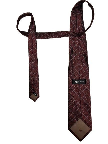 Issey Miyake Issey Miyake maroon woven silk tie Size ONE SIZE - 2 Thumbnail