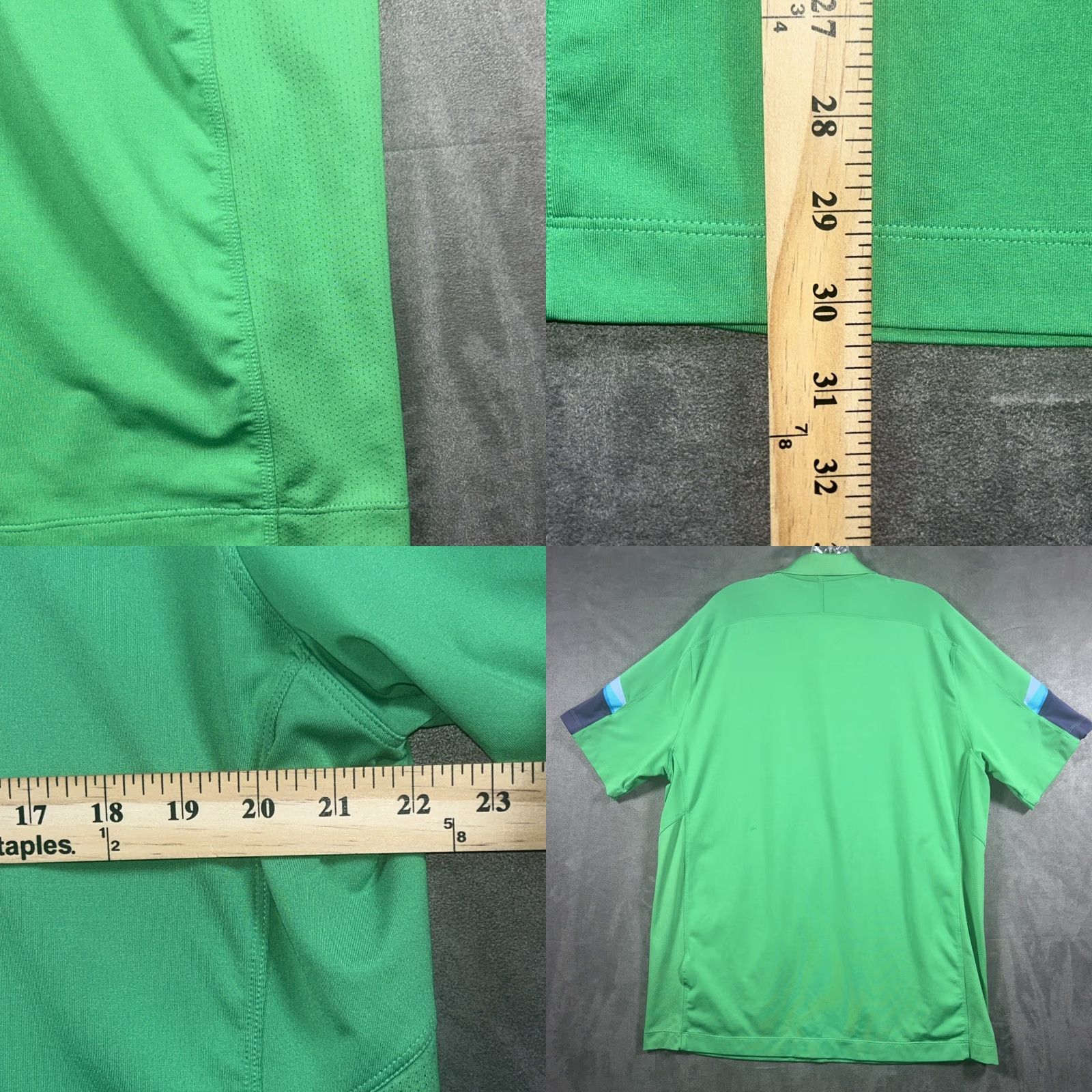 Nike Nike Golf Tour Performance Polo Shirt Mens Large Green Blue Dri-Fit Stretch Short Sleeve Breathable Quick Dry Moisture Wicking Vintage: No Size US L / EU 52-54 / 3 - 8 Thumbnail
