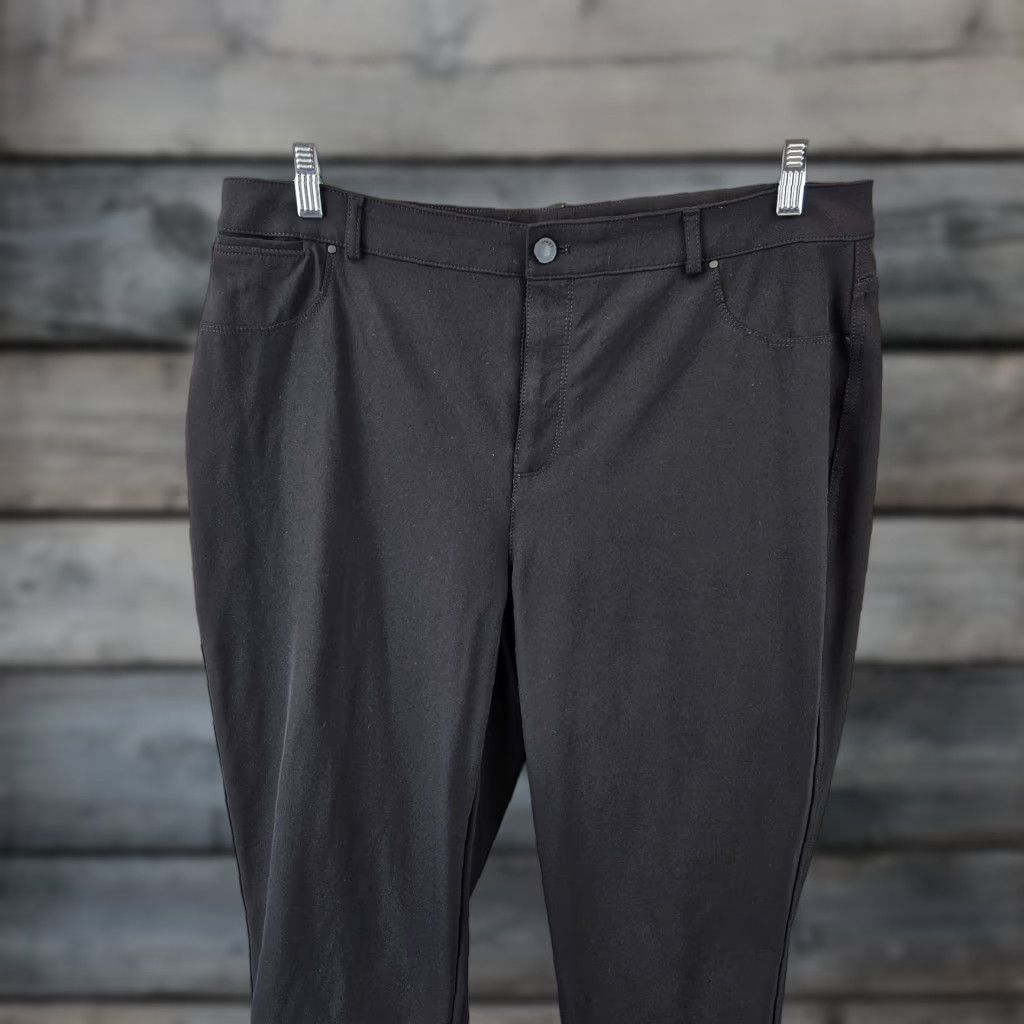 Vintage VINTAGE Chico's Womens Tech Stretch Slim Ankle Pants Sz 14 Black High Rise Womens Slim Ankle Stretch Nylon Spandex 18" Waist 28" Inseam 11.5" Rise Size 36" / US 14 / IT 50 - 1 Thumbnail