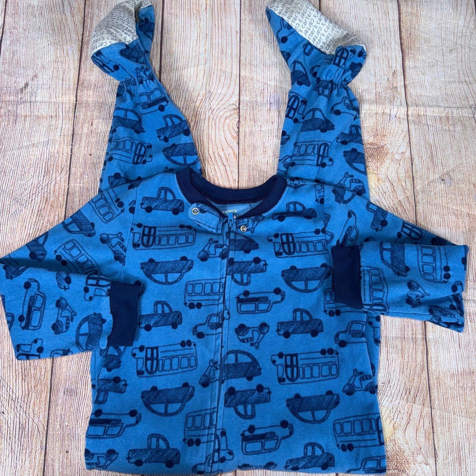 Other 5T Vehicles and Stripes Boys Footed Sleepers Size ONE SIZE - 6 Thumbnail