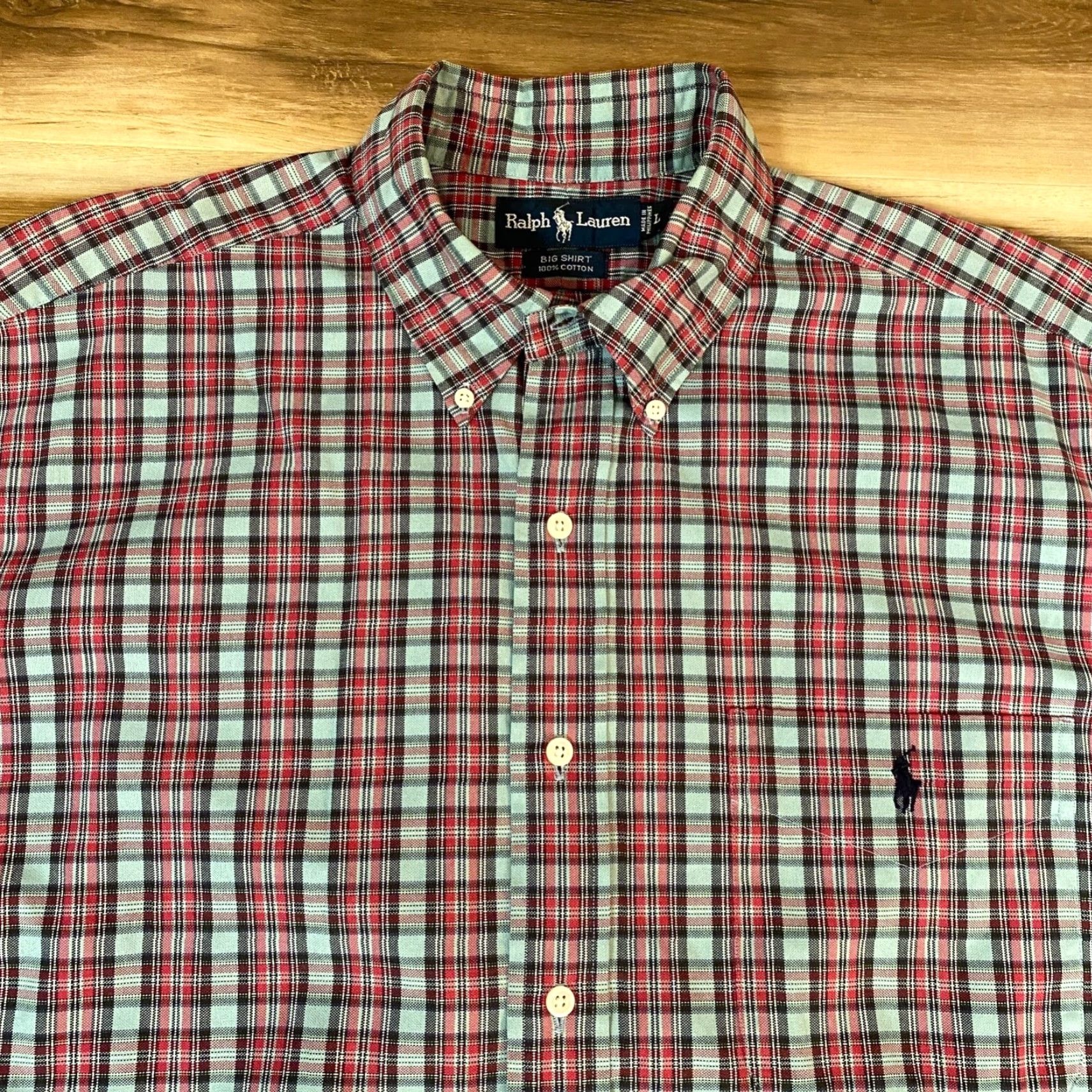 Ralph Lauren Ralph Lauren Button-Down Shirt Long Sleeve Plaid Cotton Red Men L Size US L / EU 52-54 / 3 - 2 Thumbnail