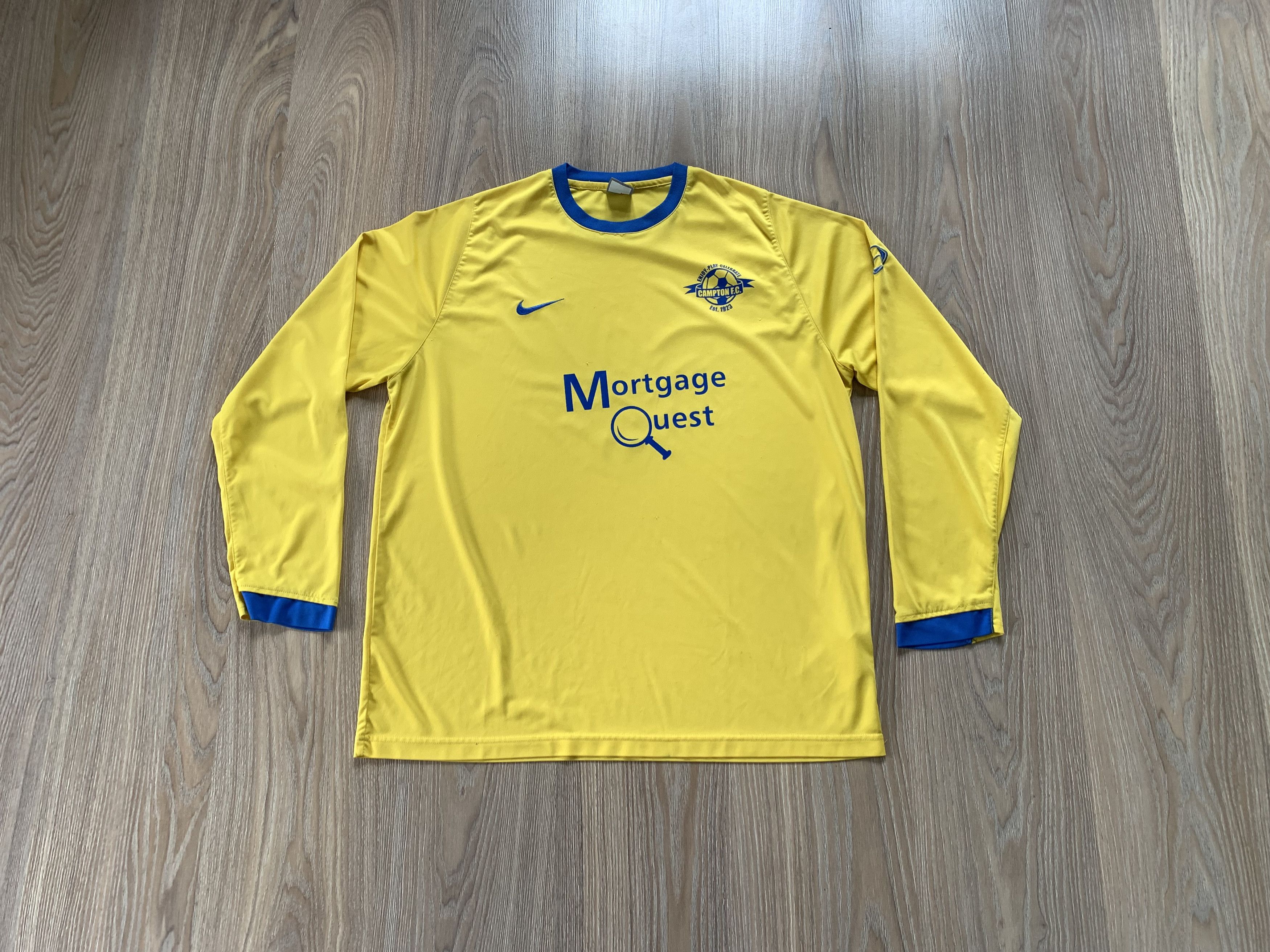 Nike Nike Campton FC Yellow Cotton Long Sleeve Size US XL / EU 56 / 4 - 1 Thumbnail