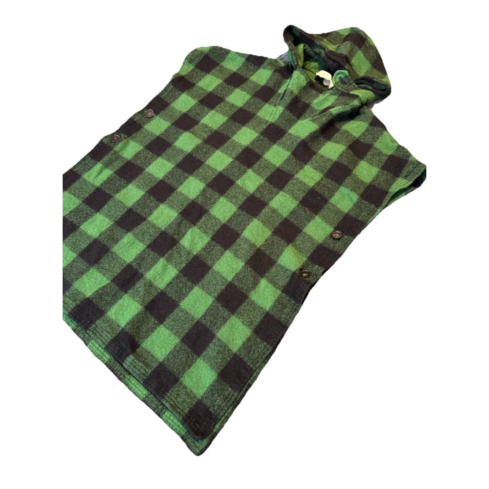 Stella McCartney Stella McCartney Poncho Wool Check Black Green Size 40 M Women Wool Poncho Casual Travel Size M / US 6-8 / IT 42-44 - 4 Thumbnail