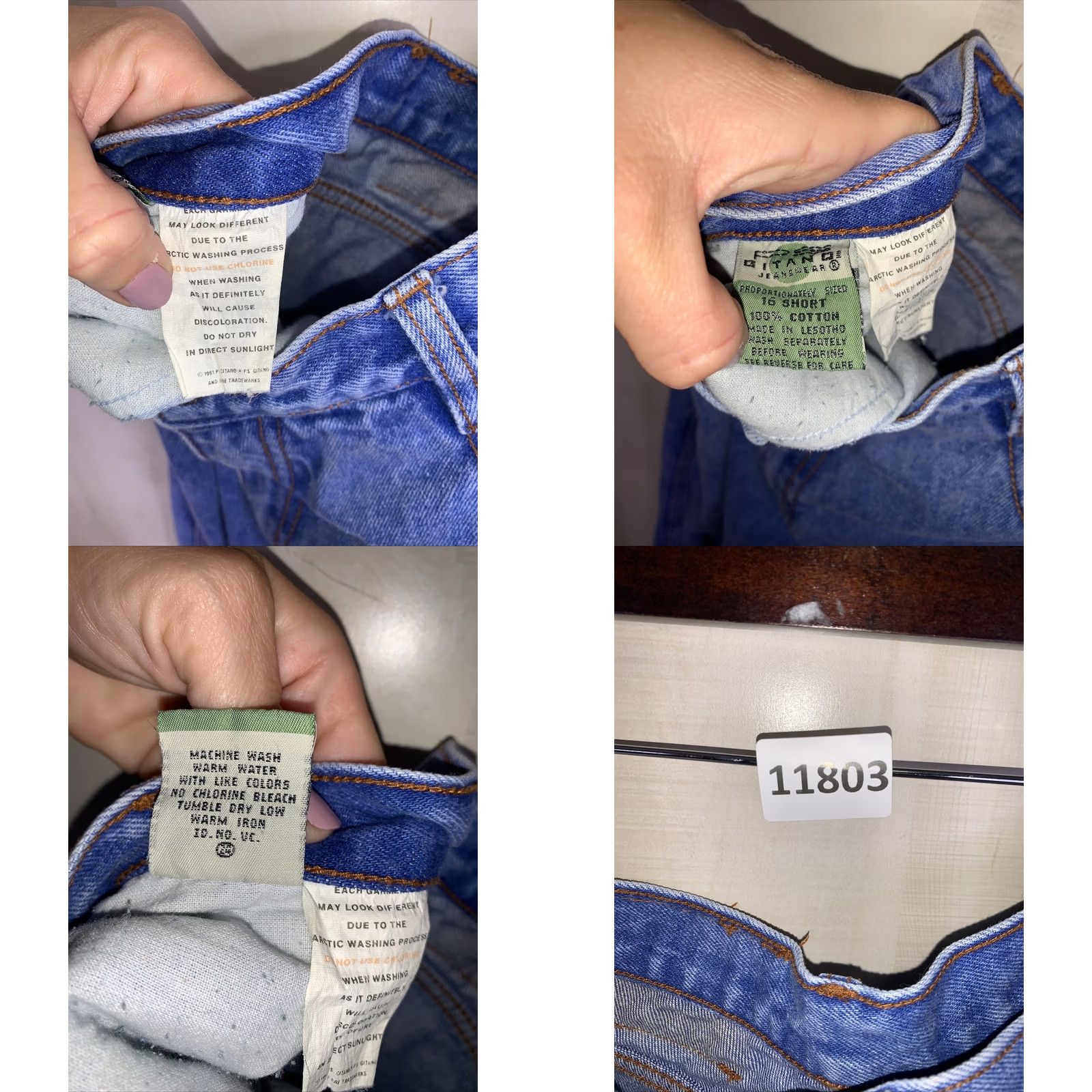 Vintage Gitano Vintage High Rise Mom Jeans Womens 16 Short-11803 Denim Blue 90s Style Jeans Size 38" / US 16 / IT 52 - 8 Thumbnail