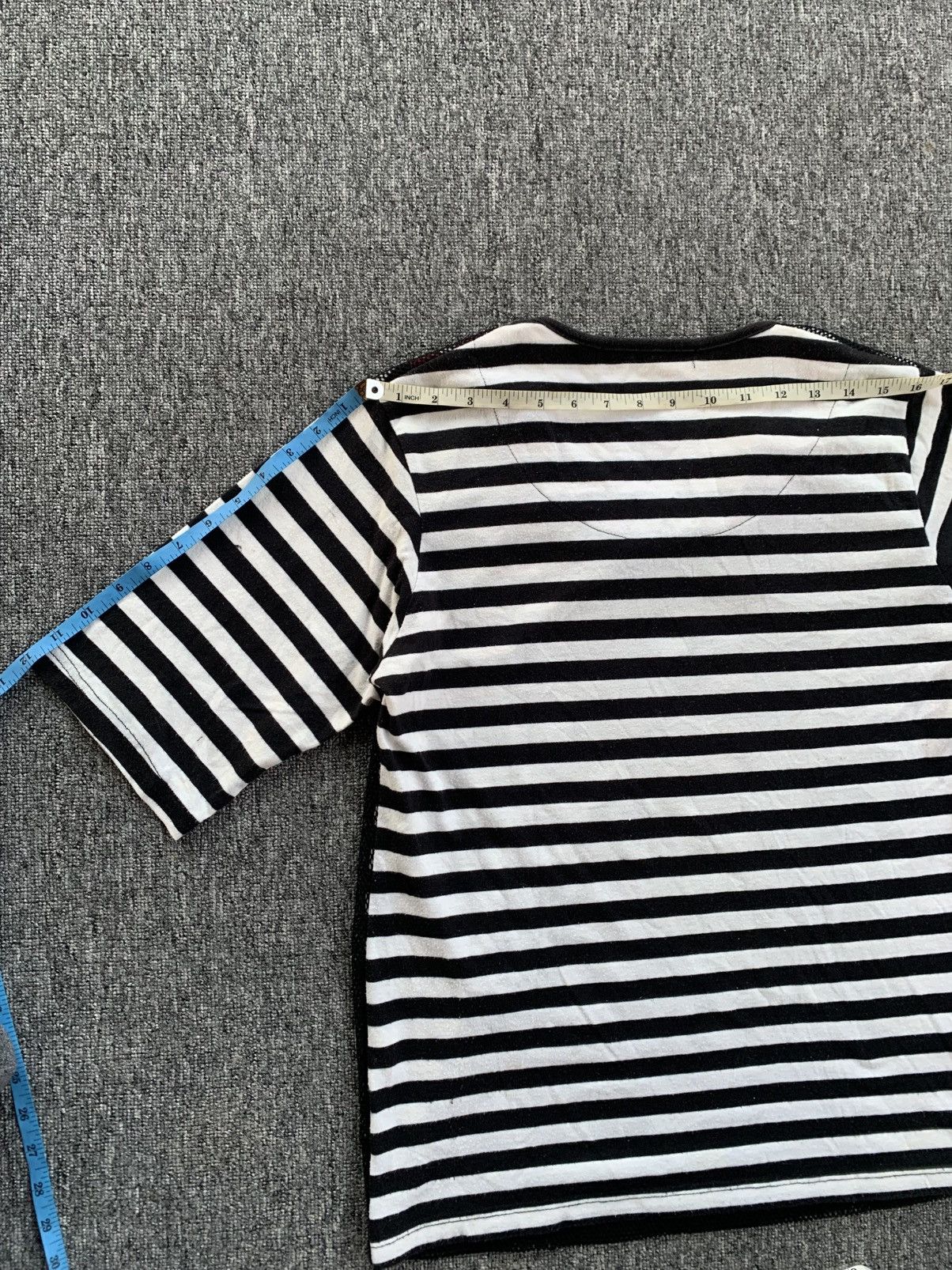 Japanese Brand Under Level Crazy and Bloody Anarchy Double Layer Stripe Size L / US 10 / IT 46 - 9 Thumbnail
