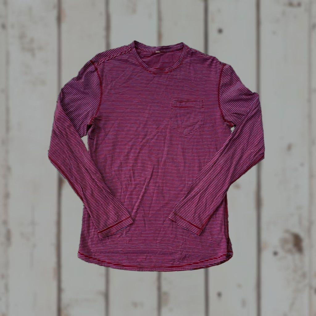 Lululemon Lululemon Mens Large Long Sleeve Running Training Shirt Metal Vent Tech Red Shirt Size US L / EU 52-54 / 3 - 1 Thumbnail