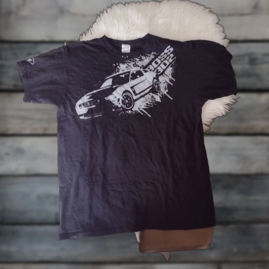 Anvil VINTAGE Anvil Mustang T-Shirt Black Crew Neck Short Sleeve Size L Adult Men Double-Sided Cars 1960s 70s Ford Boss 302 Size US L / EU 52-54 / 3 - 1 Thumbnail