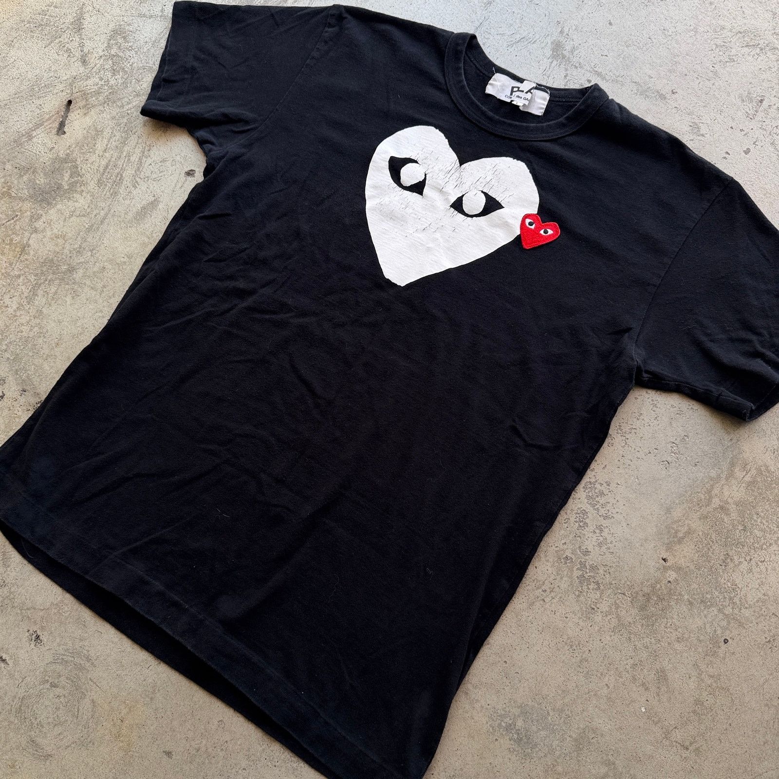 Comme des Garcons Comme des Garçons Double Play Heart Logo Tee Black Size L Size US M / EU 48-50 / 2 - 3 Thumbnail
