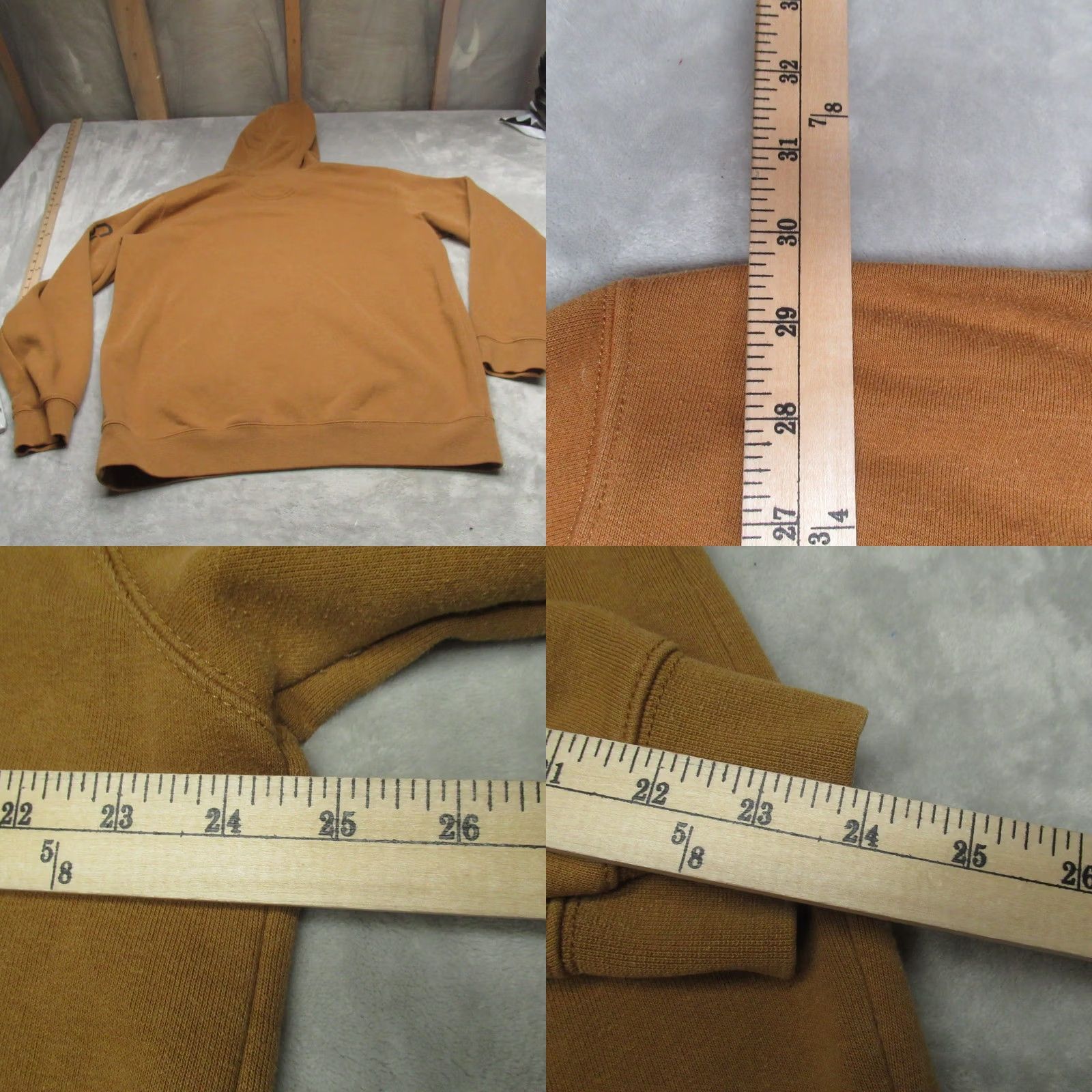 Carhartt VINTAGE? No — Carhartt Logo Sleeve Sweatshirt Mens L Brown Midweight Pullover Graphic Front Pocket Hooded K288 BRN Size US L / EU 52-54 / 3 - 8 Thumbnail