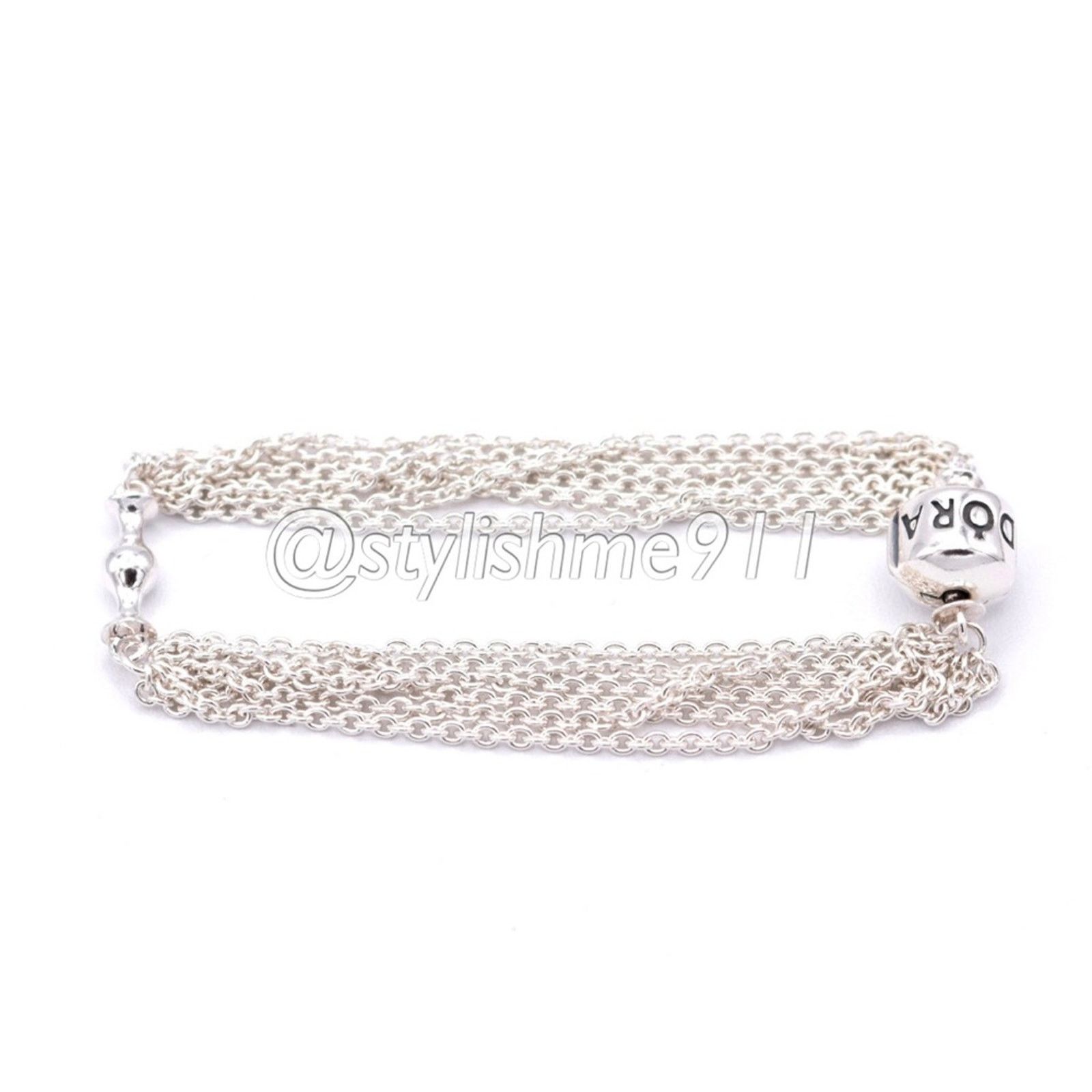 pandora PANDORA Multi-Strand Mesh One Station Clip Capture Bracelet Size ONE SIZE - 2 Thumbnail