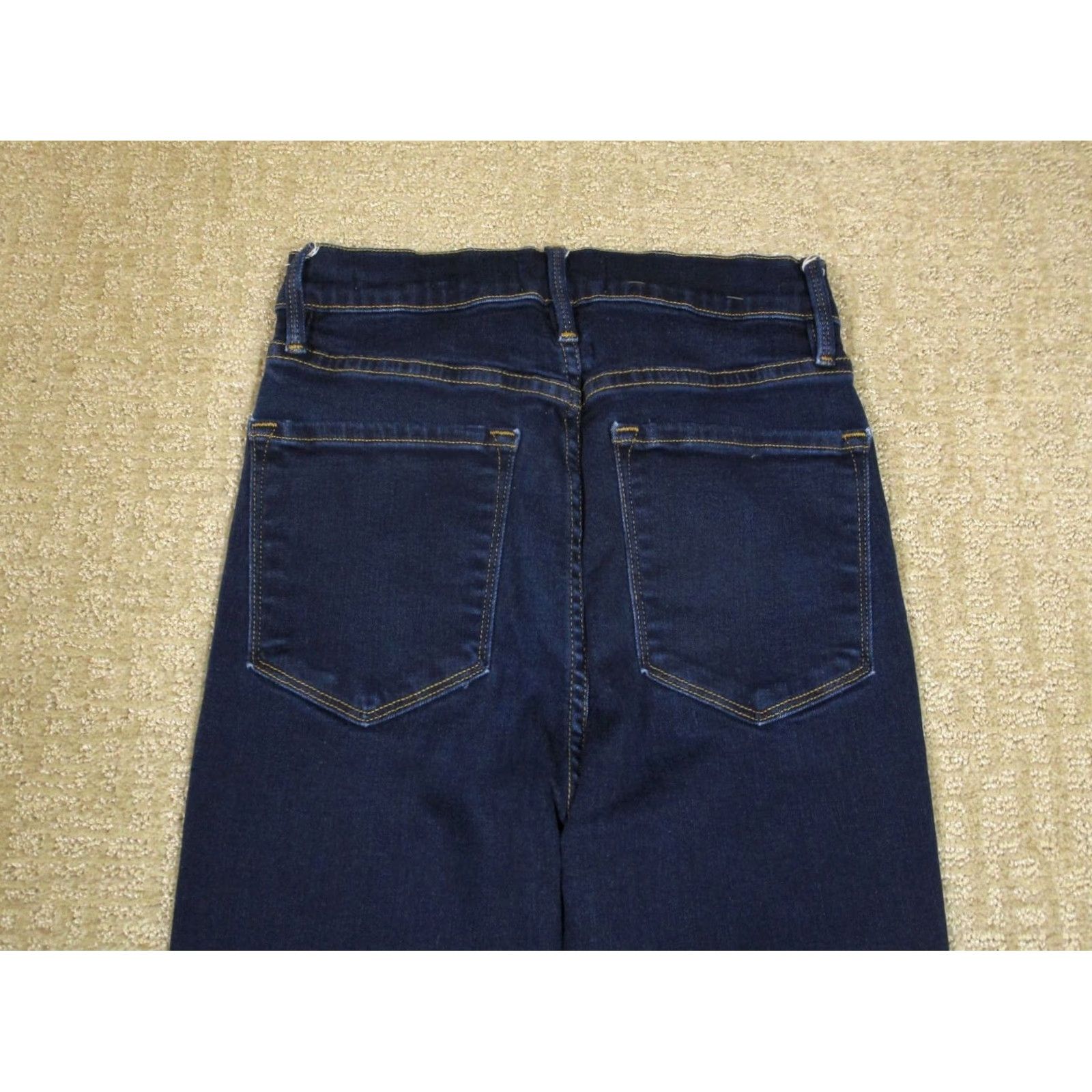Frame FRAME Jeans Women 28 Blue High Rise Cigarette Pants Dark Wash Stretch Denim Jeans Size 28" / US 6 / IT 42 - 4 Thumbnail