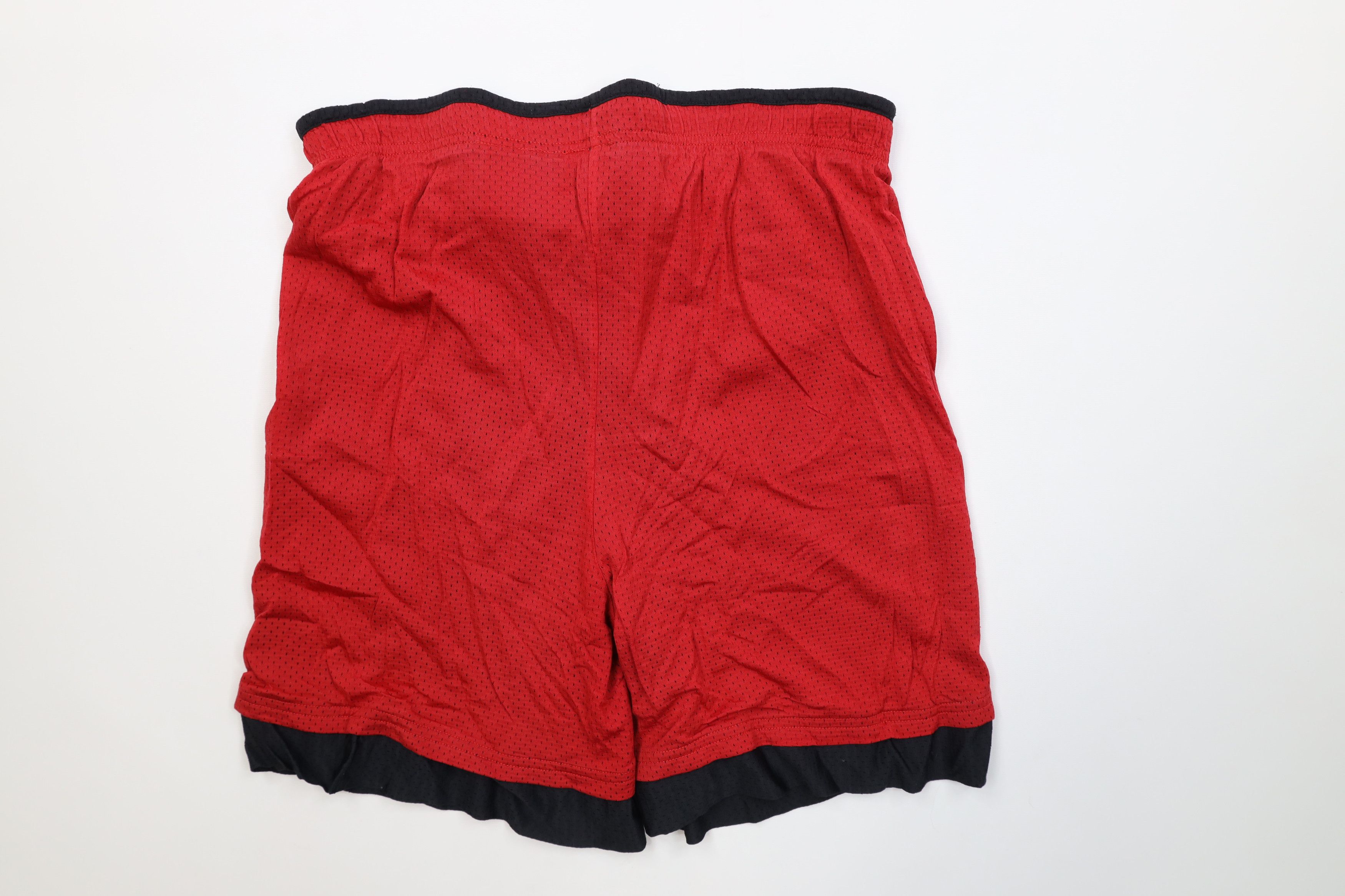 Vintage Vintage 90s Streetwear Layered Mesh Above Knee Shorts Red Size US 32 / EU 48 - 6 Thumbnail