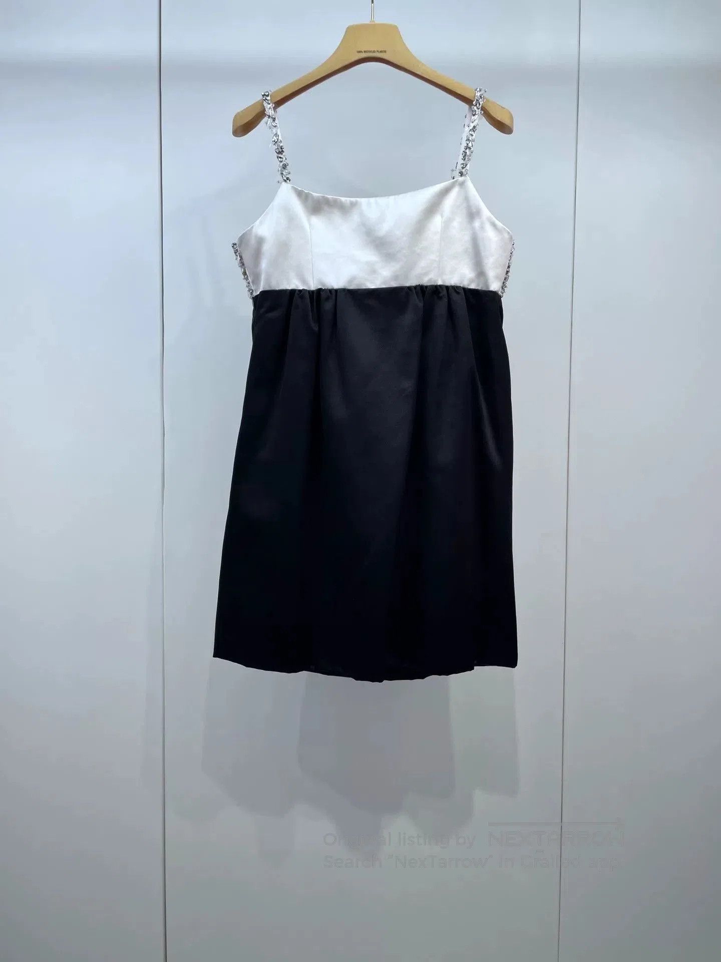 Miu Miu Miu Miu Black White Diamond Slip Dress. Size S / US 4 / IT 40 - 2 Thumbnail