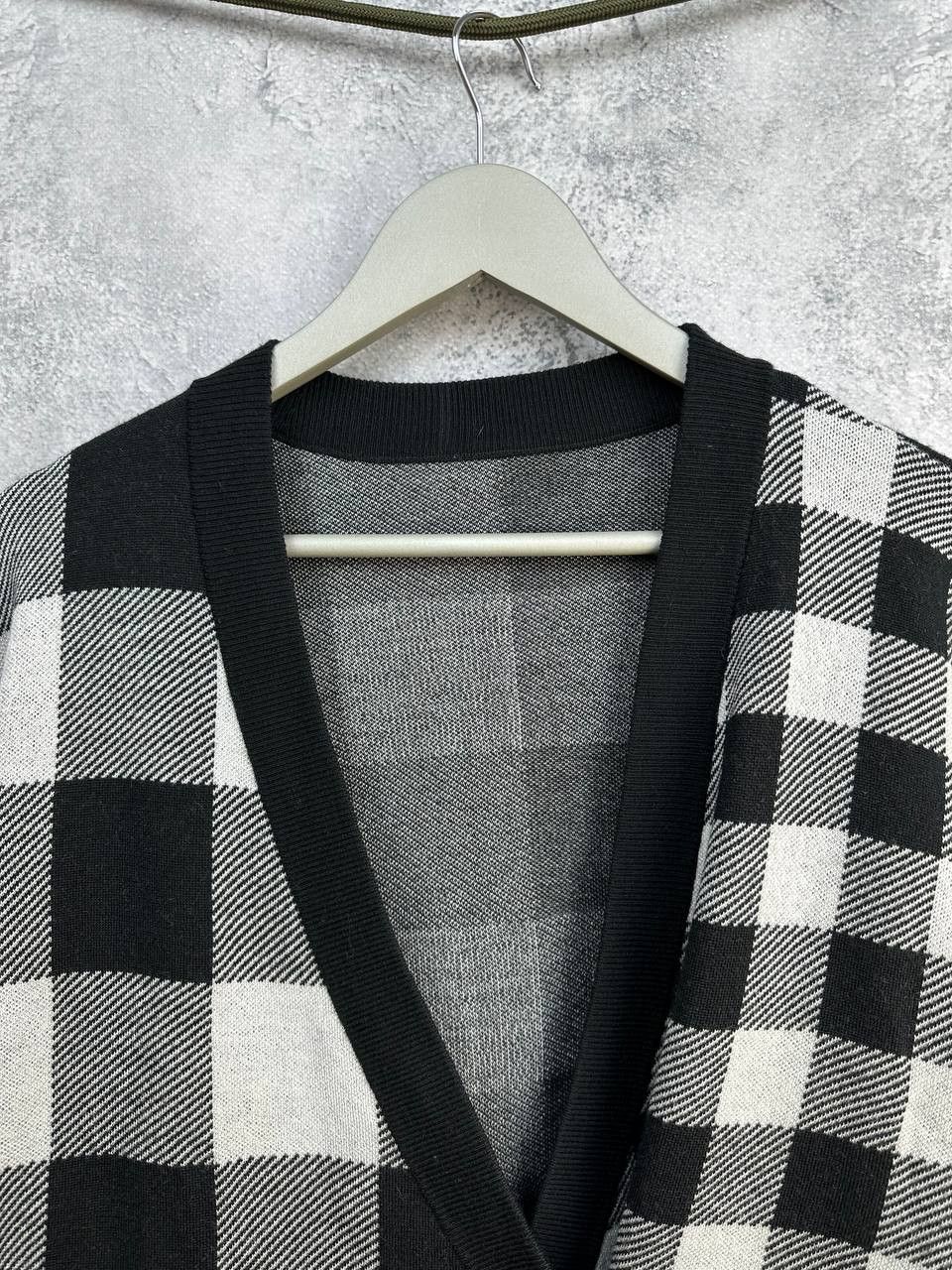 Akris RRP $1250 AKRIS PUNTO Asymmetri Jacquard Check Wool Cardigan Size M / US 6-8 / IT 42-44 - 4 Thumbnail