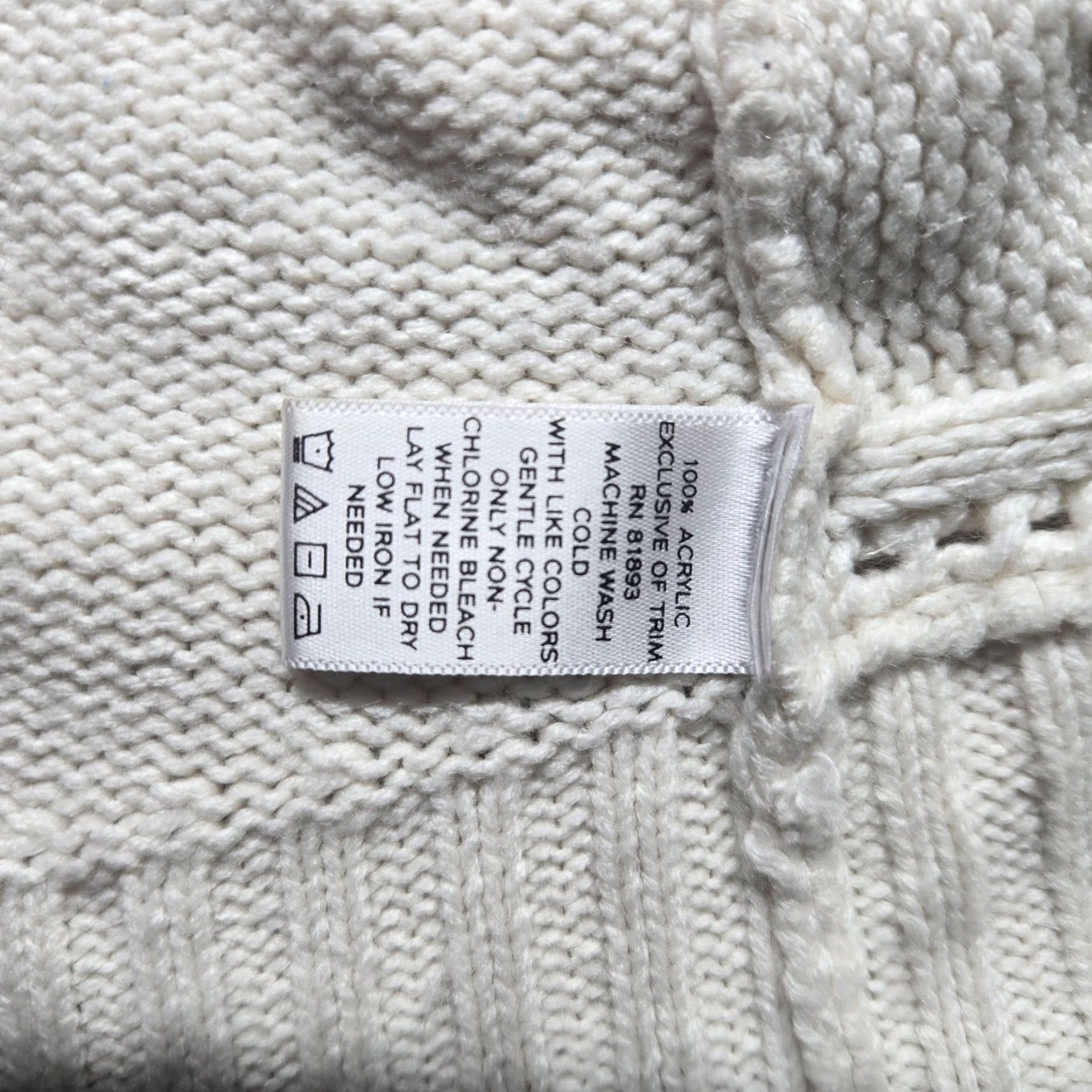 Vintage Motto Jacket Cardigan Knit Sweater Ivory Cream Unique Adult Women's Size L Large Moto Style Jacket Spring Fall Womens CW Size L / US 10 / IT 46 - 2 Thumbnail