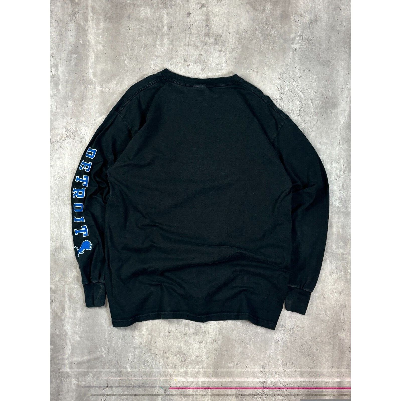 NFL Detroit Lions NFL Spell Out Longsleeve T-Shirt Size XL Black Size US XL / EU 56 / 4 - 2 Thumbnail