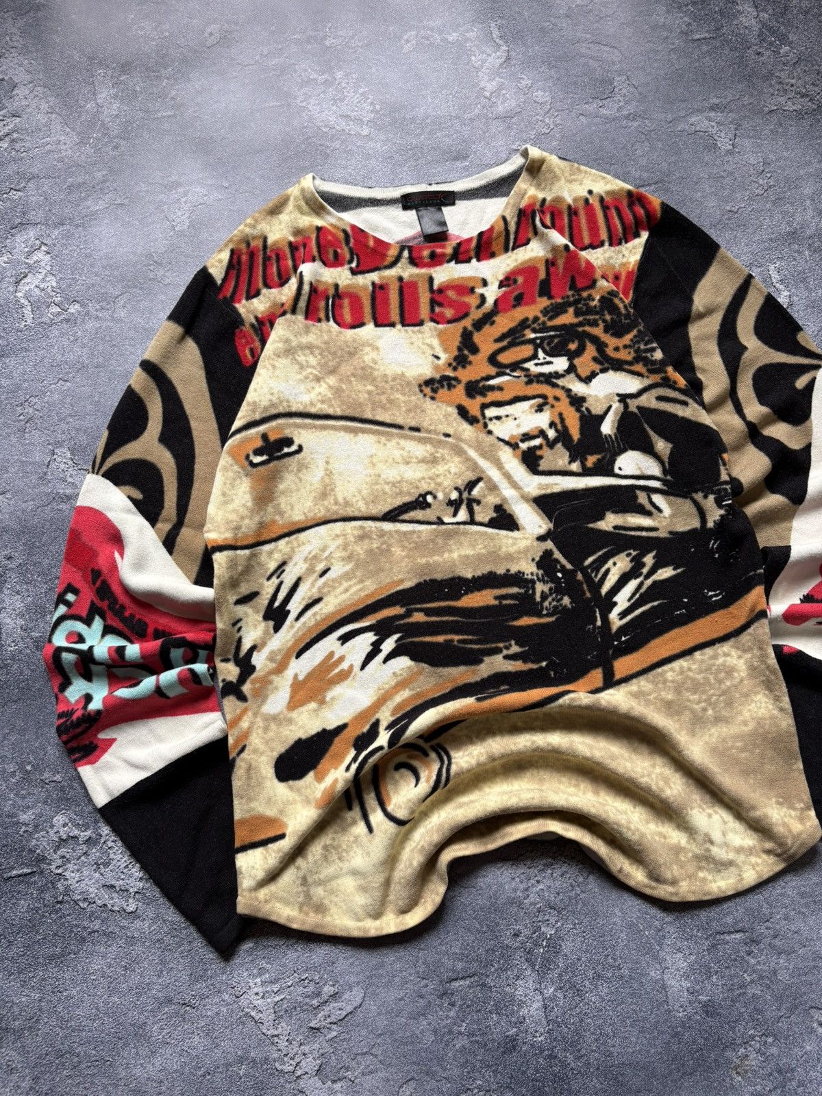 Custo Barcelona Vintage Custo Barcelona All Over Print Y2K Wool Sweater Rare Size M / US 6-8 / IT 42-44 - 4 Thumbnail