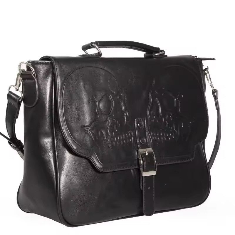 Designer Gothic Punk Skull Skeleton Shoulder Crossbody Bag Size ONE SIZE - 2 Thumbnail