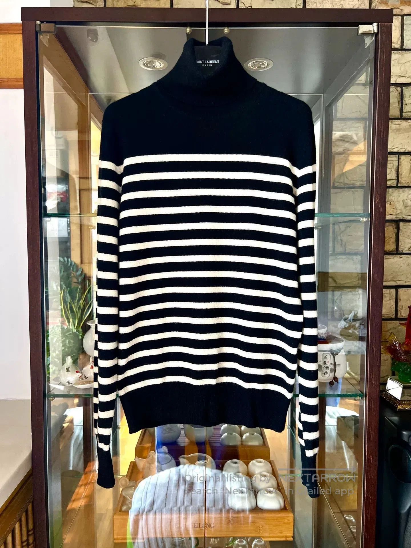 Saint Laurent Paris saint laurent black and white striped turtleneck. Size US S / EU 44-46 / 1 - 1 Thumbnail
