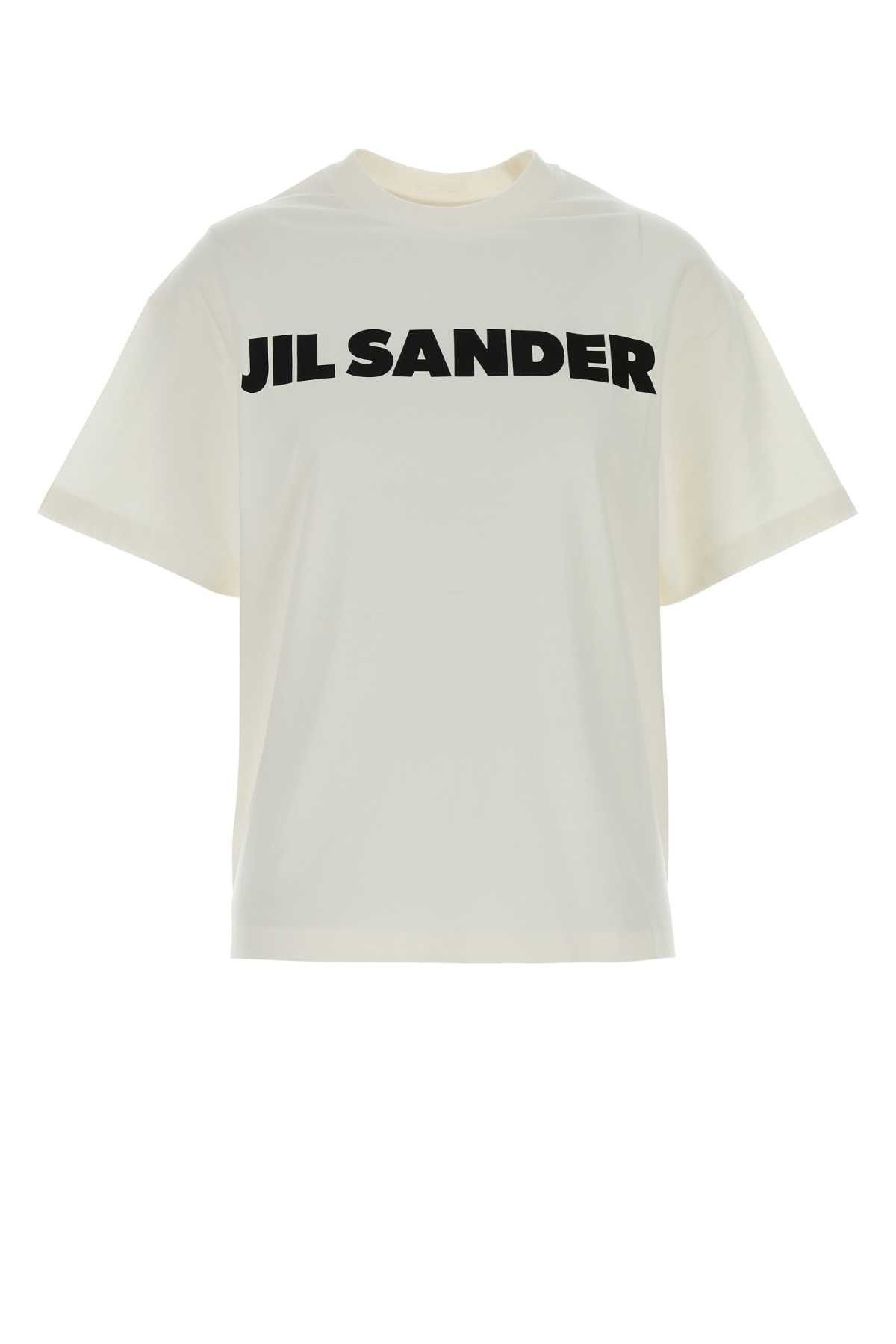 Jil Sander White Cotton Oversize T-Shirt Size M / US 6-8 / IT 42-44 - 1 Thumbnail