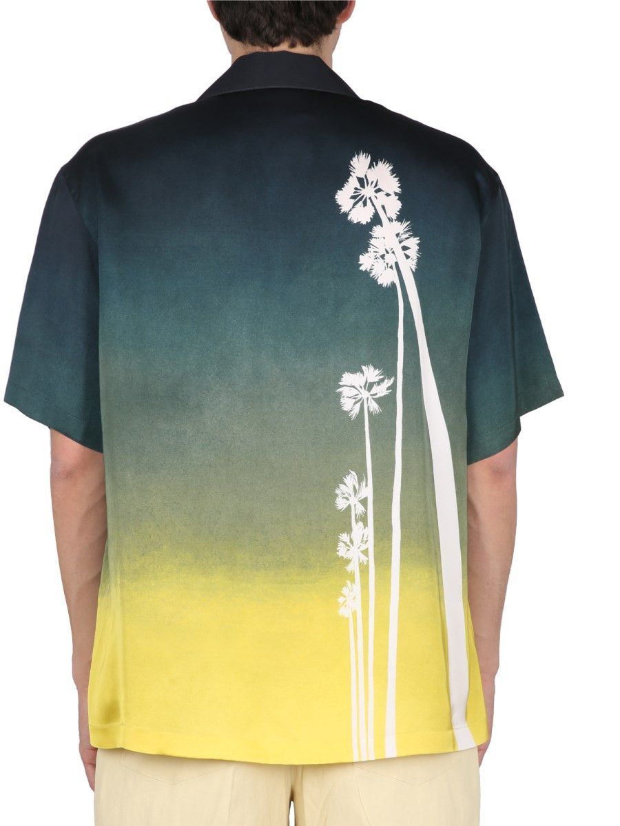 Jil Sander o1y1124 Short Sleeves Printed Viscose Shirt in Multicolor Size US L / EU 52-54 / 3 - 3 Thumbnail