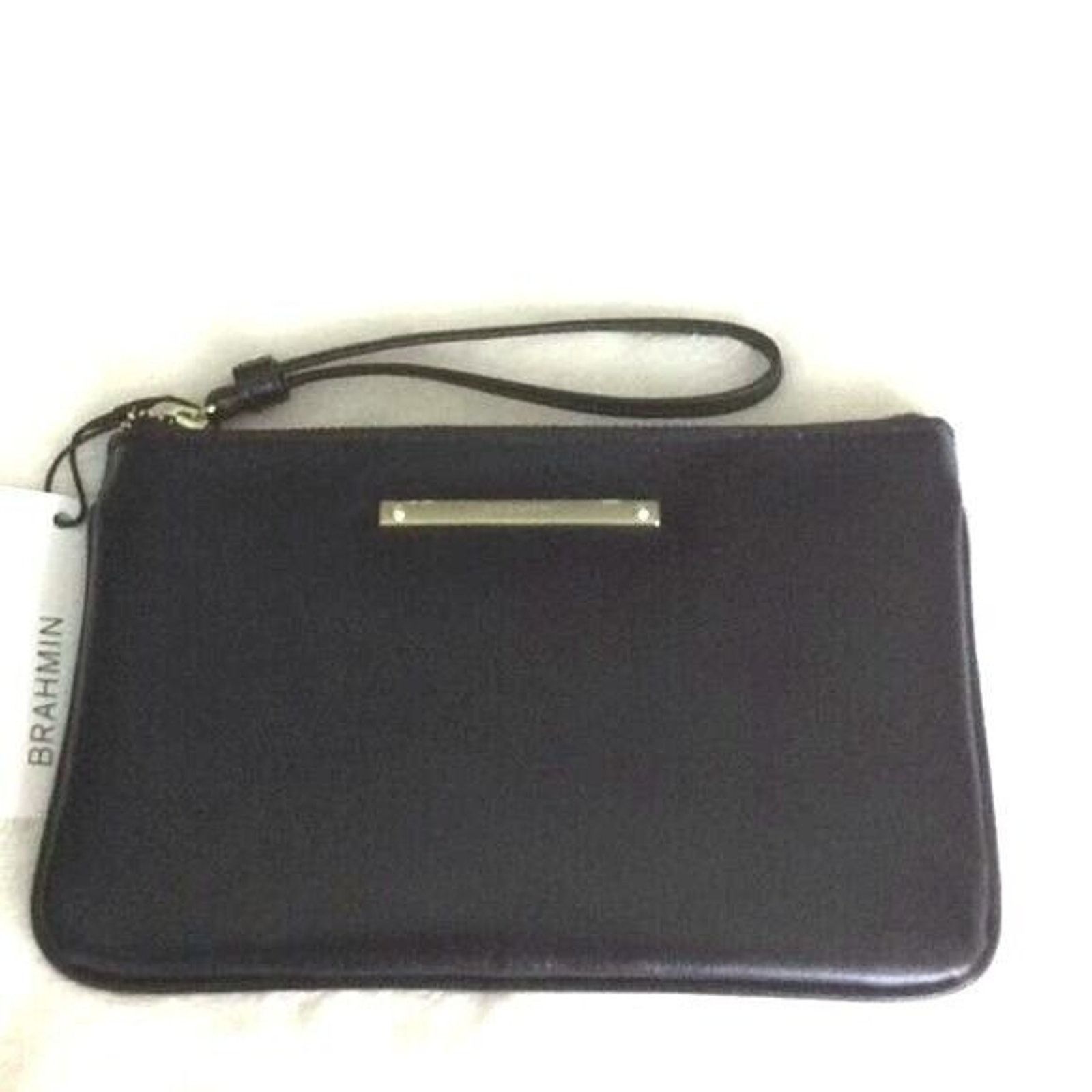 BRAHMIN Brahmin Smooth Leather Black Wristlet Size 8 1/2”x 5 1/2”NWT Size ONE SIZE - 3 Thumbnail