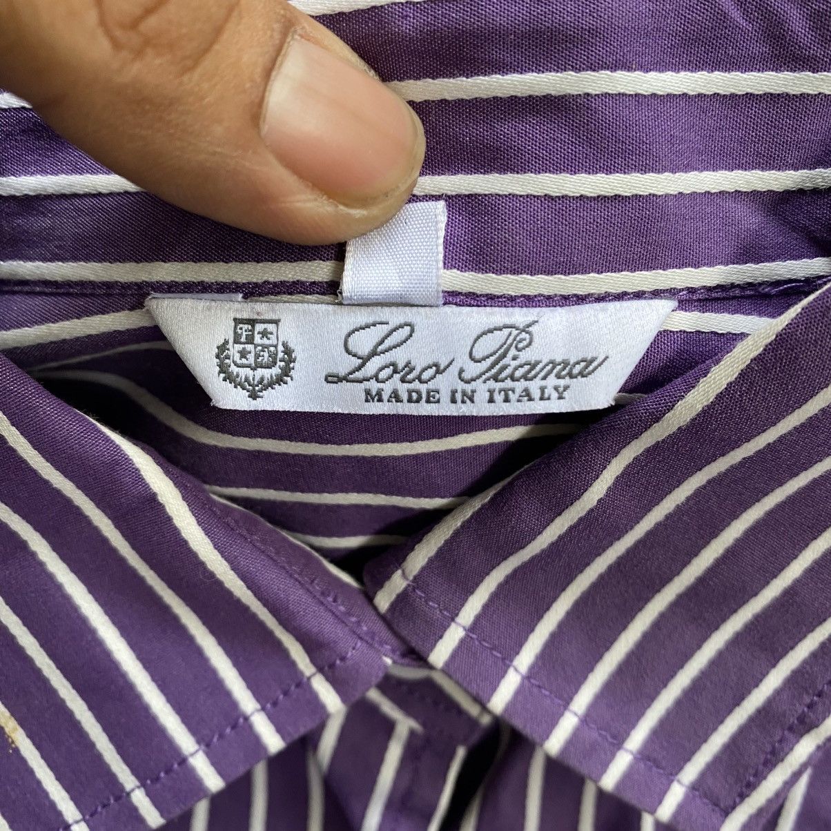 Loro Piana Loro Piana Stripe Purpel Button Ups Shirt Size S / US 4 / IT 40 - 8 Thumbnail