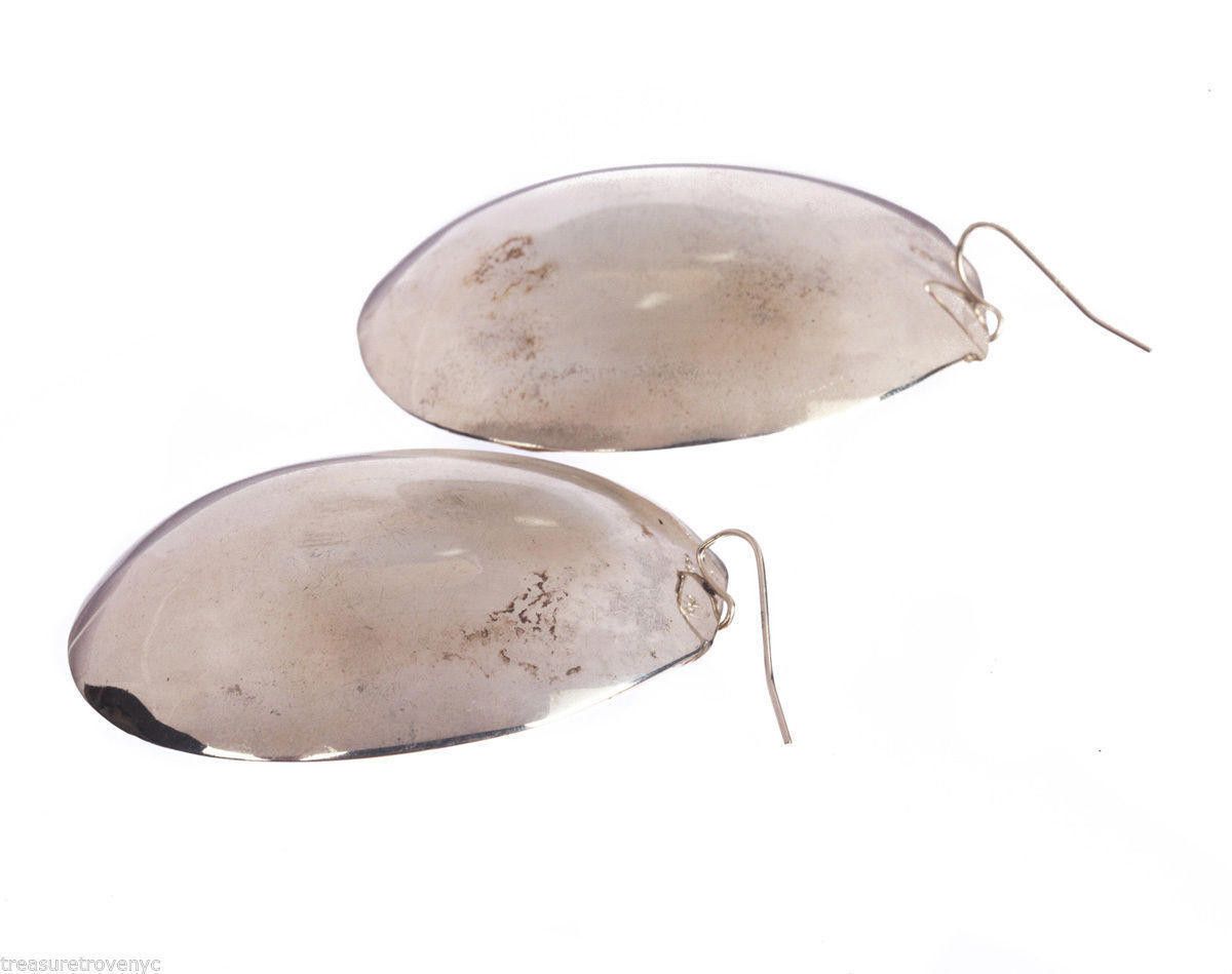 Designer Sterling Silver Plated Brass Soup Spoon Earring Alberto Juan Size ONE SIZE - 3 Thumbnail