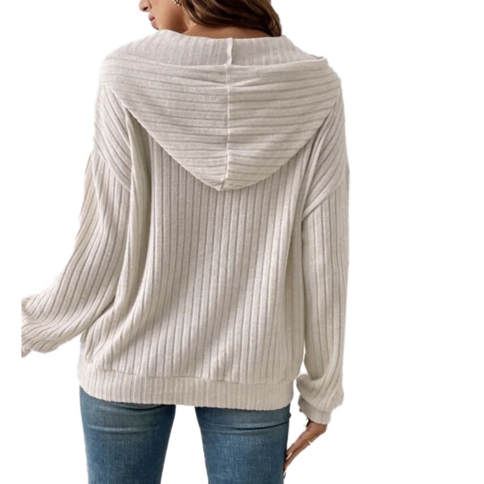 Sonoma Sonoma Pullover Hoodie Cream Long Sleeve Kangaroo Pocket Size L / US 10 / IT 46 - 3 Thumbnail