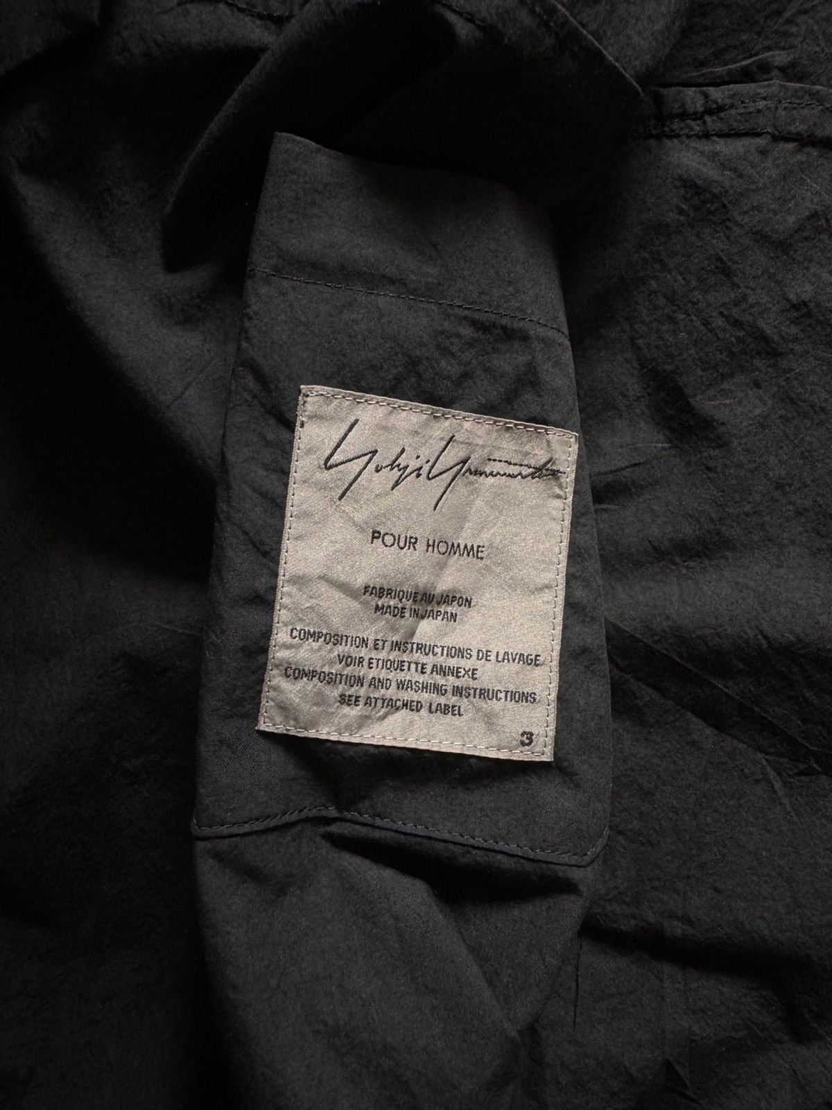 Yohji Yamamoto Yohji Yamamoto Pour Homme Black Jiaoling Shan Collar Jacket Size US L / EU 52-54 / 3 - 7 Thumbnail