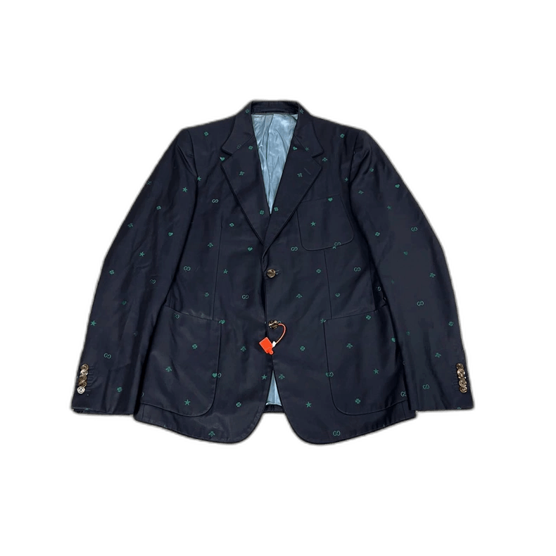 Gucci Gucci Full Print Double G Suit Jacket-2506 Size US L / EU 52-54 / 3 - 1 Thumbnail